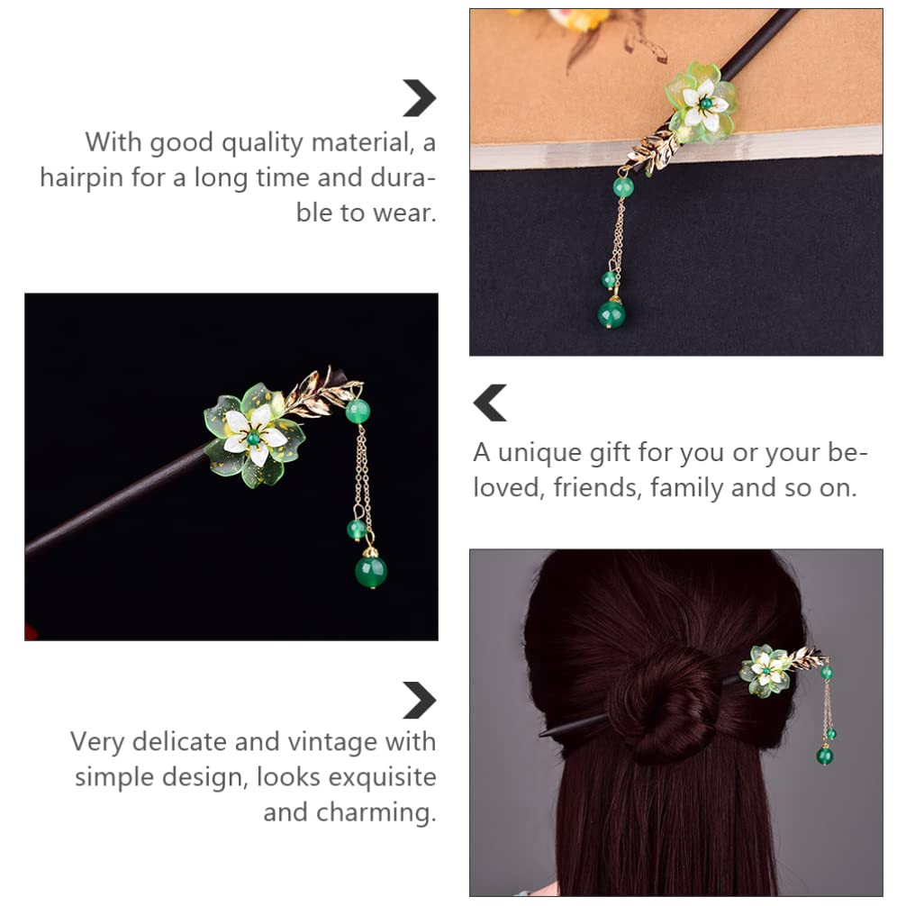 Elegant Agate Hair Stick - Chinese Hanfu Hairpin with Tassel for Bun & Updo Hairstyles | Perfect for Weddings, Cosplay & Traditional Chinese Fashion