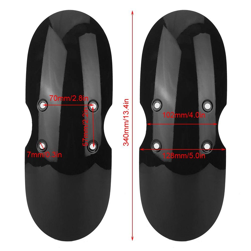 ABS Motorcycle Front Fender Mudguard Cover - Short Design, Fits Triumph Bonneville/T100/Scrambler/Thruxton 2001-2016 Models (Black) - Perfect for Off-Road Riding, City Commuting & Motorcycle Protection