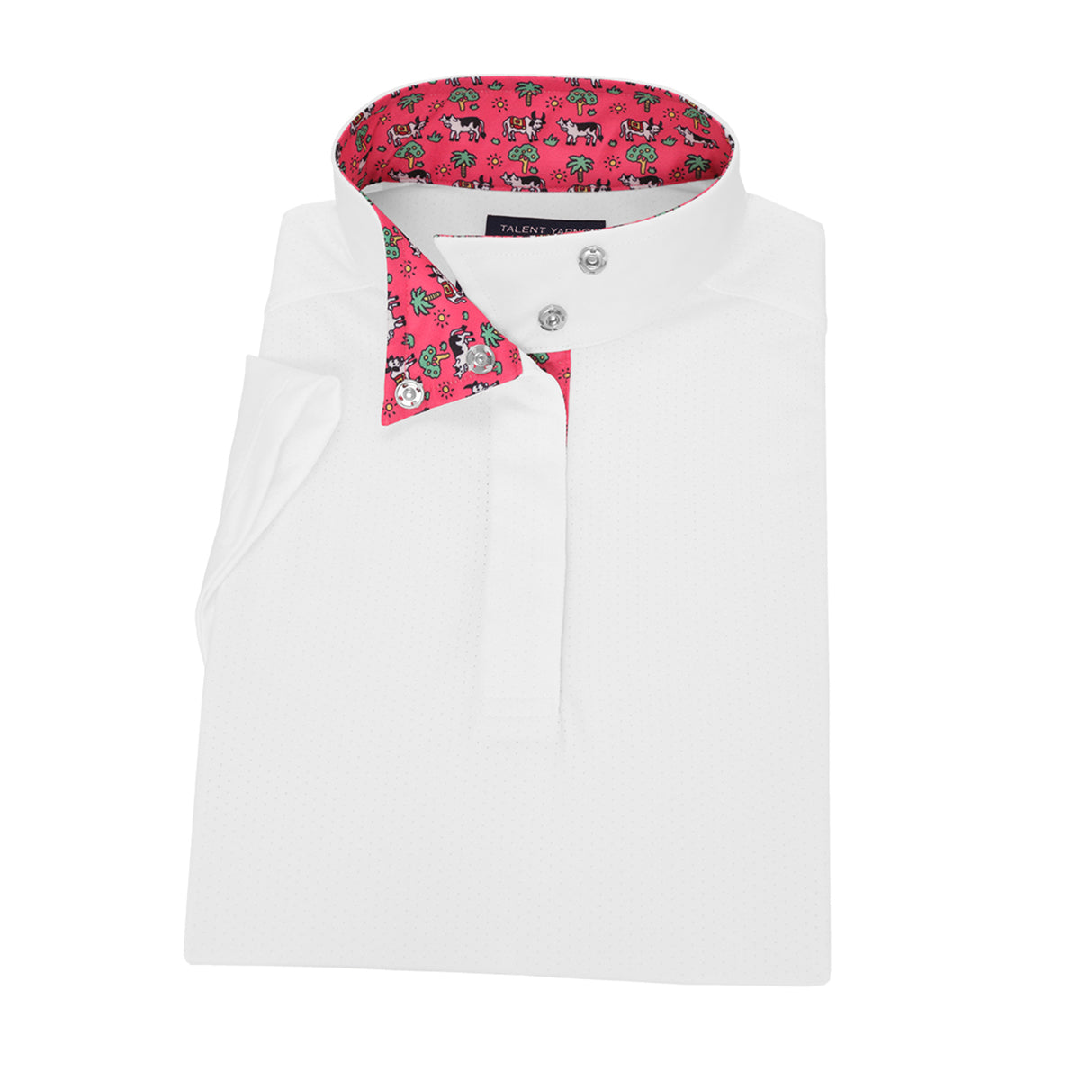 Essex Classics Girls' Steer Me Right Talent Yarn Short Sleeve Show Shirt - Perfect for Equestrian Competitions & Horse Riding Events