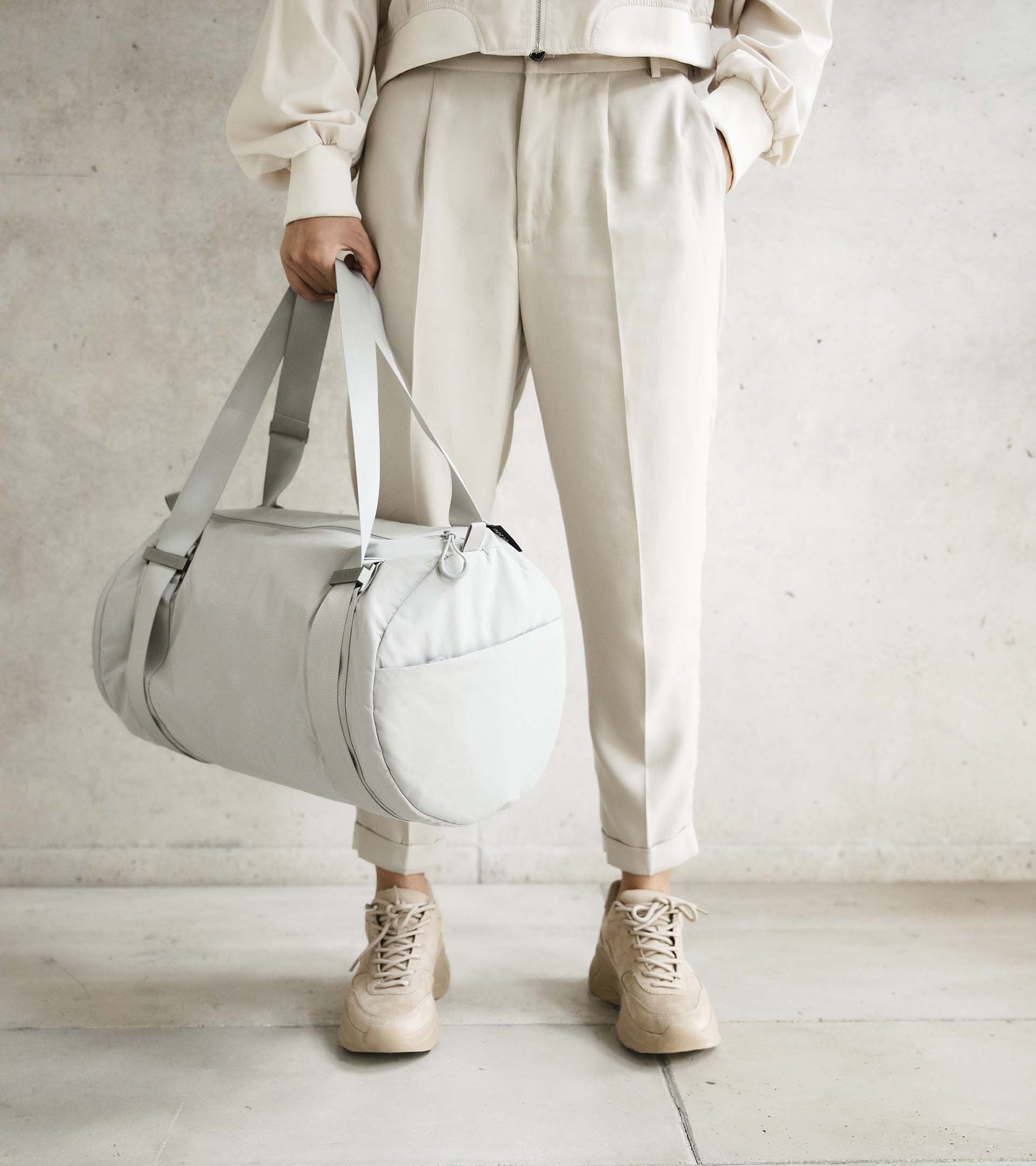 Notabag Duffle - Stylish Grey Convertible Backpack & Duffel Bag for Travel, Gym & Everyday Use