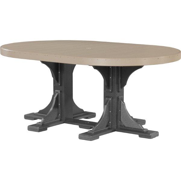 Poly 4ft x 6ft Oval Bar Height Table - Durable Outdoor & Indoor Dining Table for Patio, Restaurant, or Event Venue
