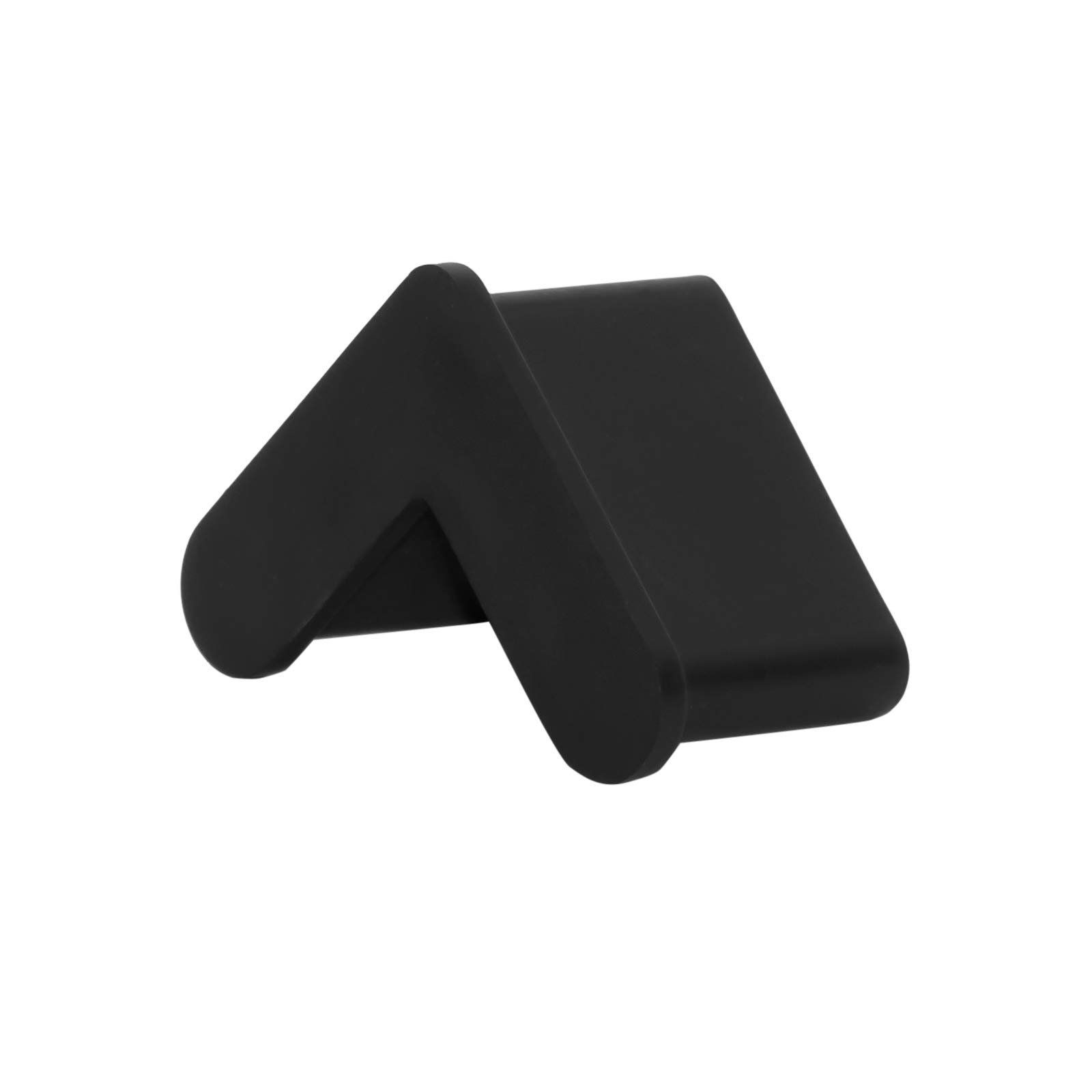 Flexible PVC L-Shaped Iron Shelving Leg Floor Protectors - Black Chair Leg End Caps (10PCS, 1-3/16