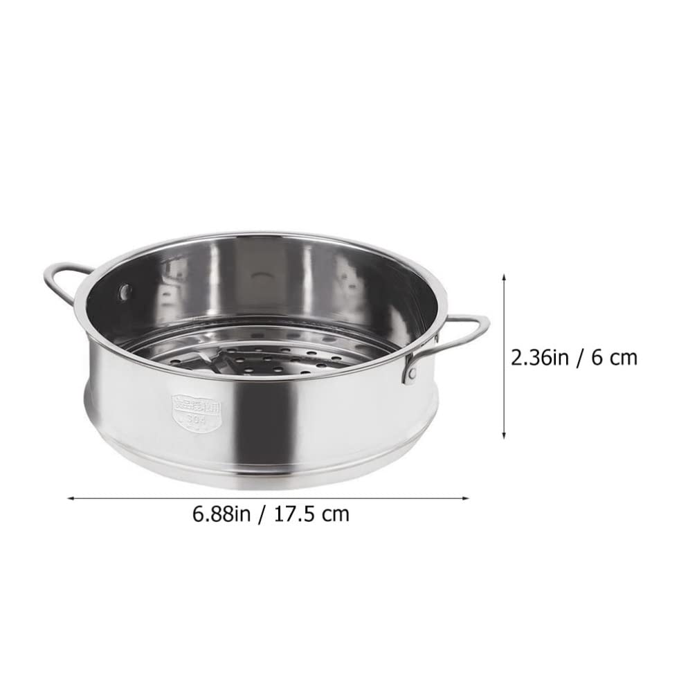 Angoily Stainless Steel Double Ear Steamer Pot with Lid - 3-Layer Food Steamer Basket for Vegetables, Buns & Baby Food - Induction Compatible for Fast Cooking - Perfect for Healthy Meals, Meal Prep & Family Dinners