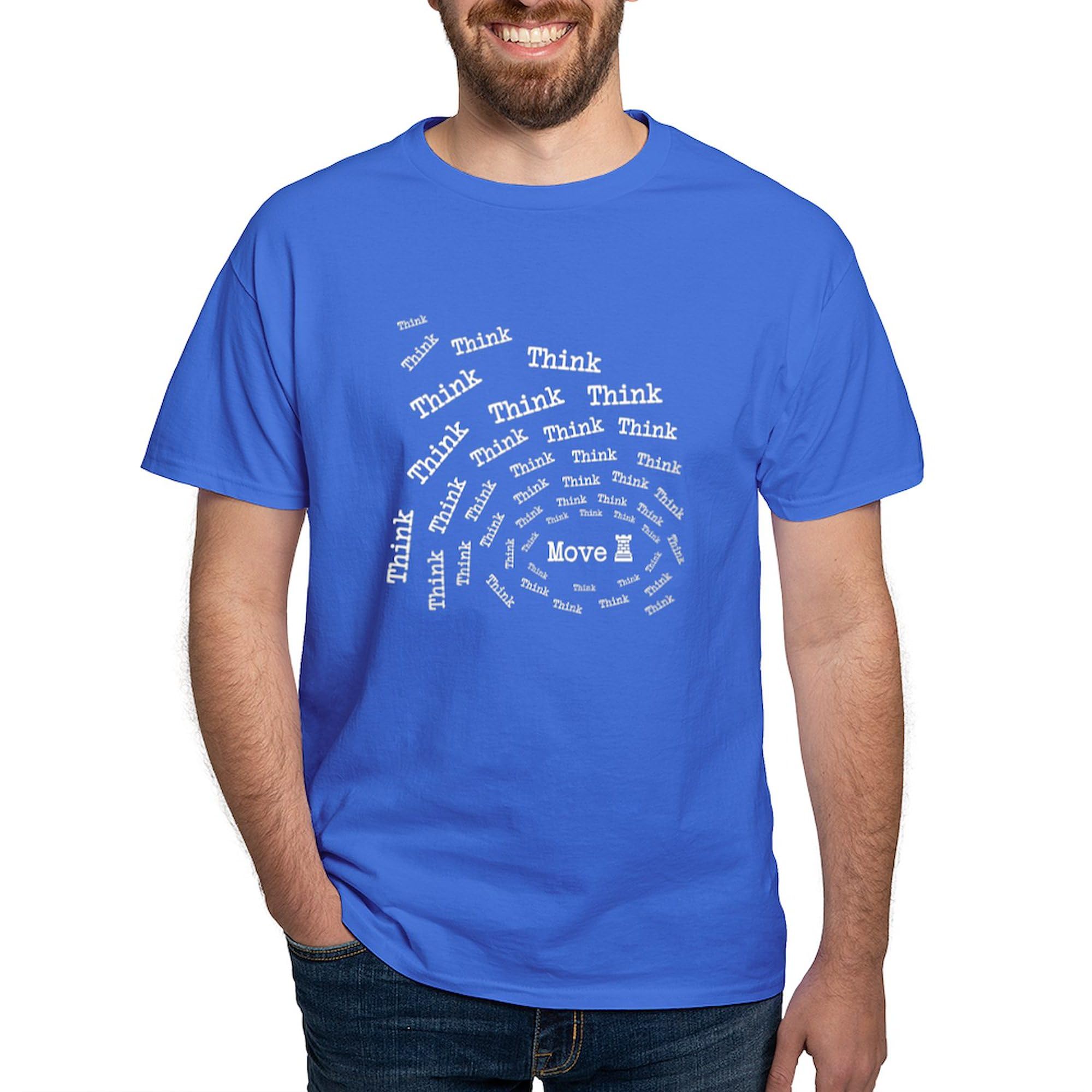 Chess Think & Move Dark T-Shirt for Men | 100% Cotton Classic Graphic Tee | Perfect for Chess Lovers, Gamers & Casual Wear