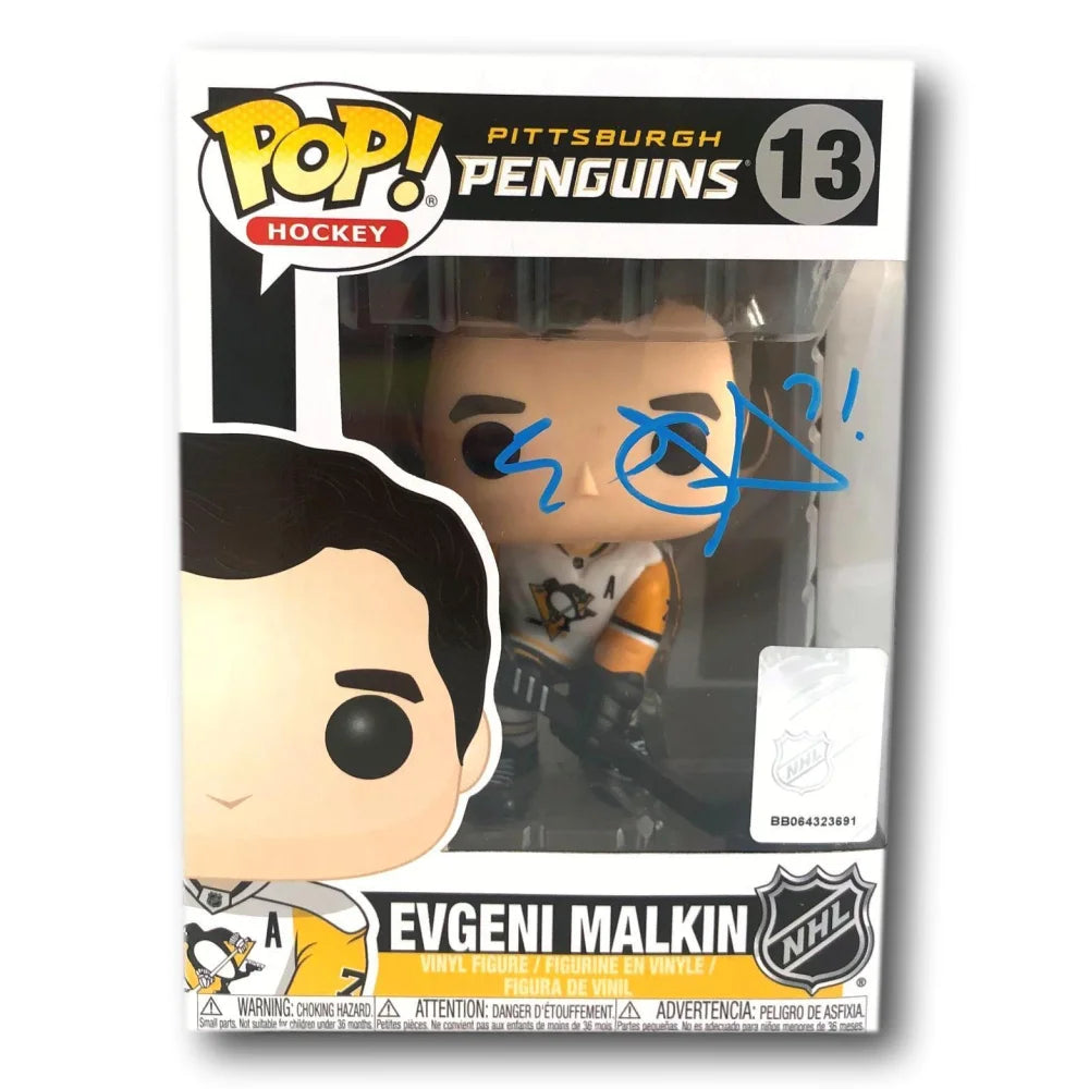 Evgeni Malkin Autographed Funko Pop Vinyl Figure with JSA COA - Pittsburgh Penguins NHL Hockey Collectible - Perfect for Sports Memorabilia Displays & Penguins Fans Gifts