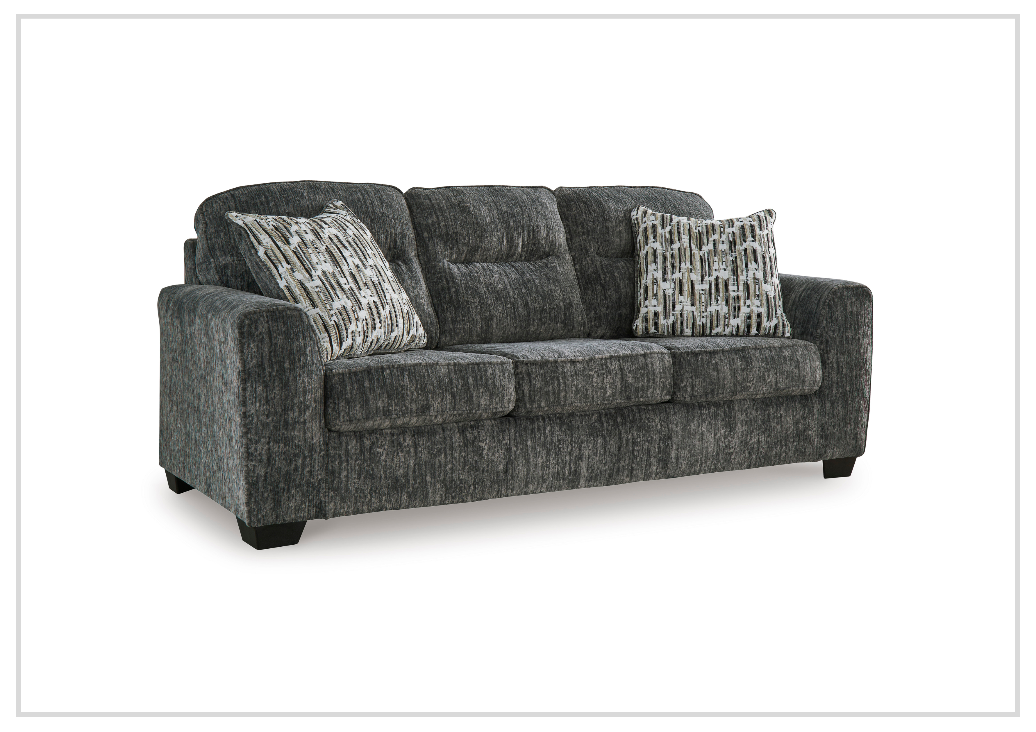 Gio Italia Lucino Fabric Sofa - Modern Gray Living Room Couch for Small Spaces, Apartments & Cozy Home Decor | Comfortable Sectional Sofa with Soft Fabric Upholstery | Perfect for Lounge, Family Room & Entertainment Areas