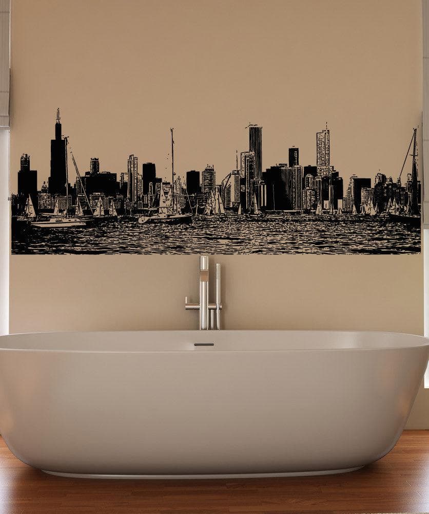 Chicago Yachting Vinyl Wall Decal Sticker #5249 - Perfect for Home, Office & Boat Decor