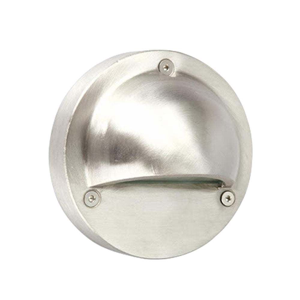 12V LED Round Half Moon Deck Light - Stainless Steel Marine Boat Lighting for Outdoor Deck, Dock, and Staircase Safety