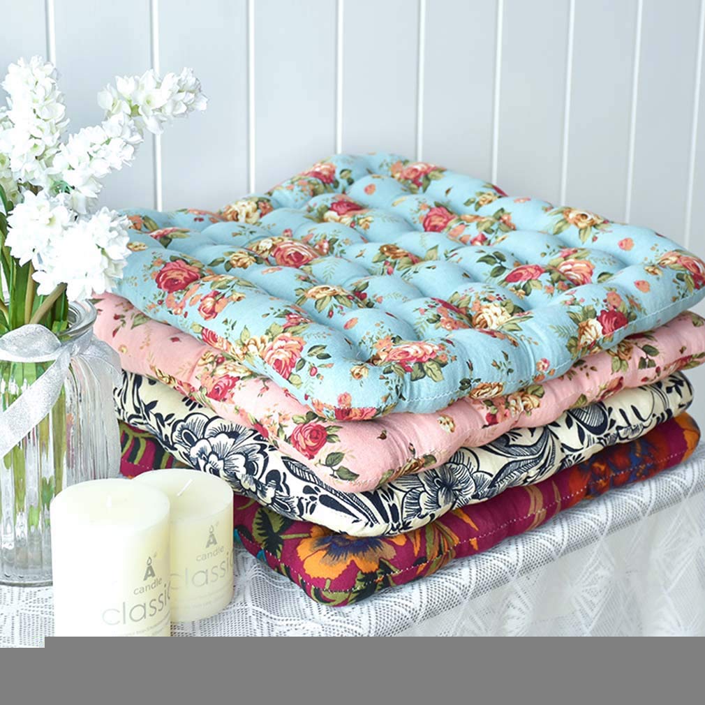 Bohemian Style Square Cotton Chair Pad Cushion - Non-Slip Dining Seat Cushion for Indoor & Outdoor Furniture, Tatami Floor Pillow - Perfect for Patio, Dining Room, and Meditation Spaces