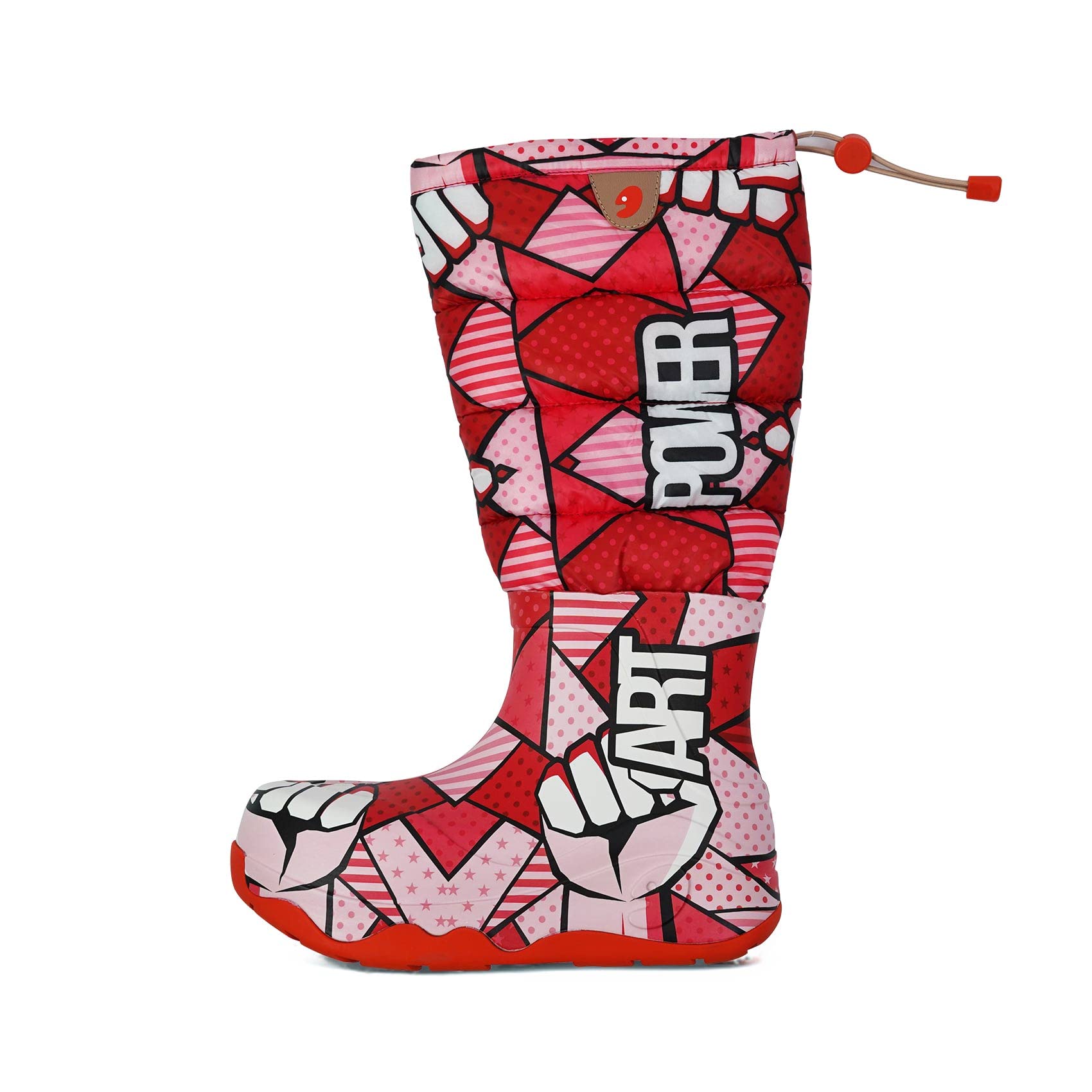 UIN Women's Winter Snow Boots - Waterproof Knee High Boots with Artistic Color Painting, Comfortable Casual Walking Shoes for Snowy Days, Outdoor Activities & Fashion Streetwear