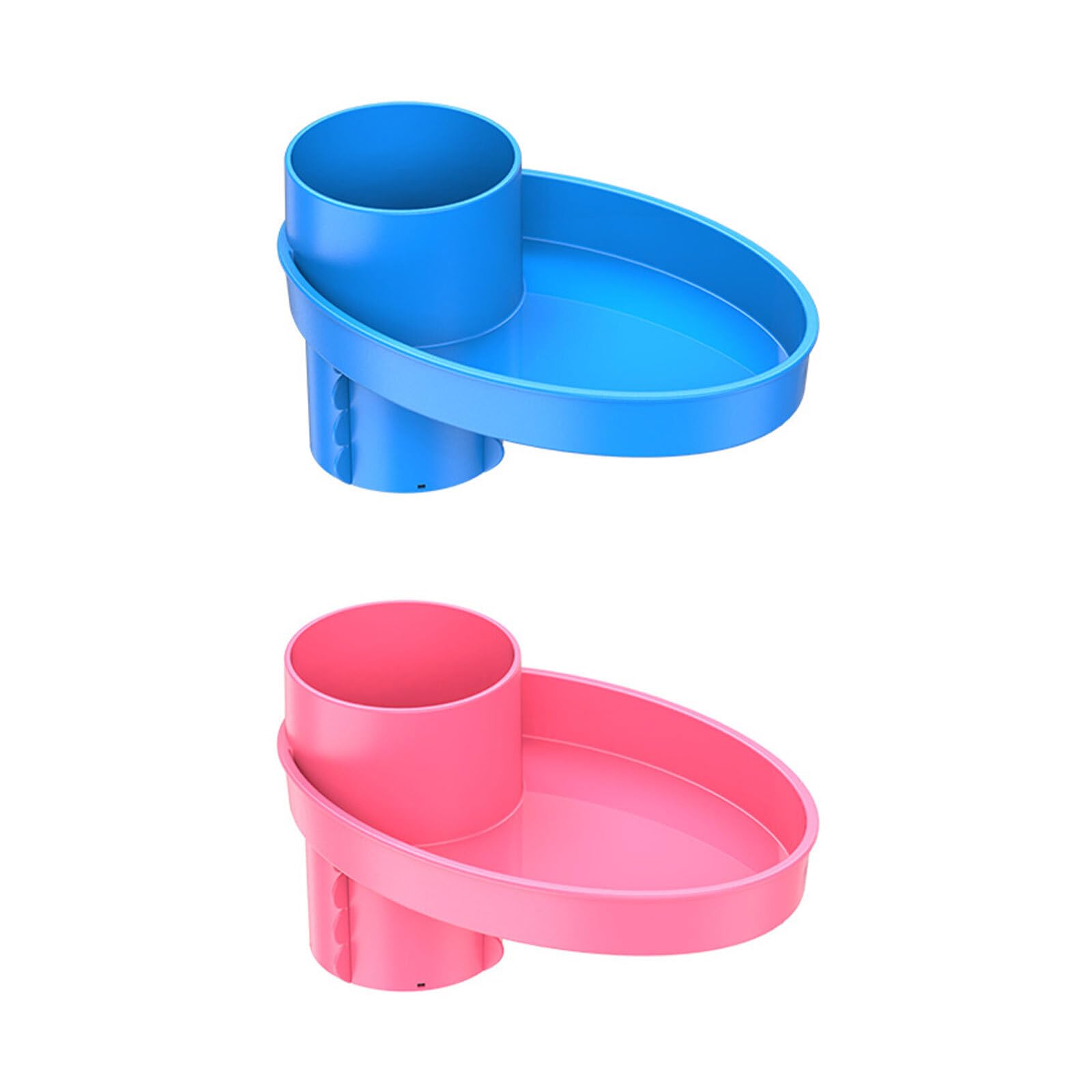 2-Pack Car Seat Cup Holder & Snack Tray - ABS Travel Tray for Strollers & Car Seats - Secure Snacks & Drinks On-The-Go - Perfect for Road Trips, Baby Strolls & Family Travel