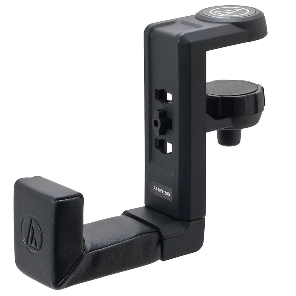 Audio Technica ATH-HPH300 Premium Headphone Stand - Wall Mount Hook for Studio, Gaming & Office Headphones (Black) - Perfect for Desk Organization & Headset Storage