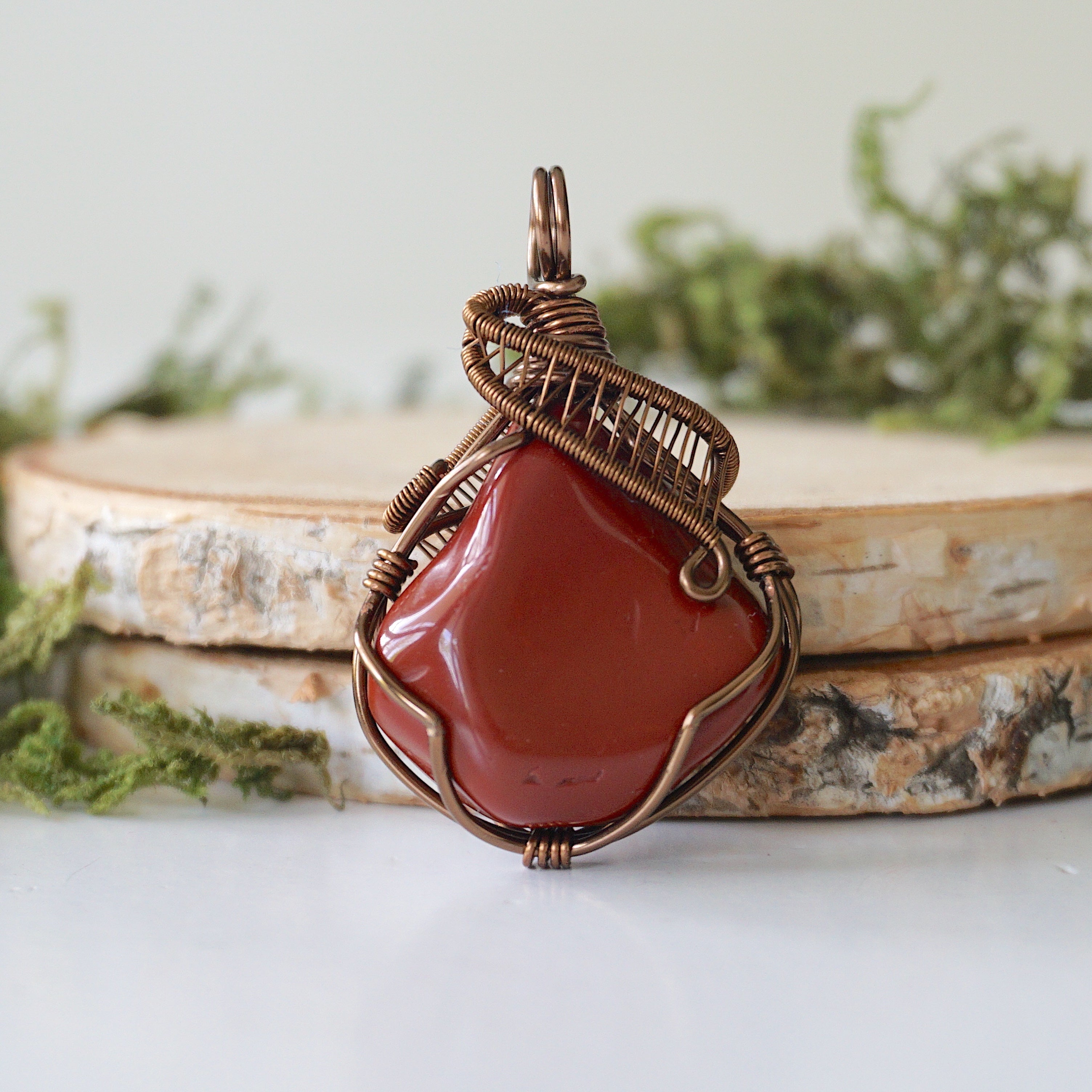 Natural Raw Red Jasper Crystal Pendant Necklace - 24 Inch Healing Stone Jewelry for Women - Perfect for Meditation, Energy Work & Spiritual Gifts