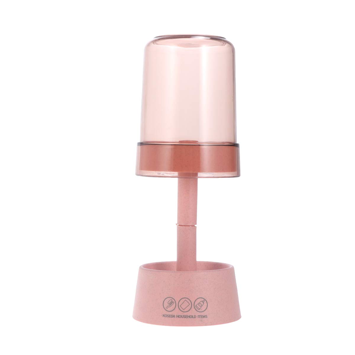 Creative Wheat Straw Toothbrush Holder - Pink Bathroom Storage for Desks & Sinks