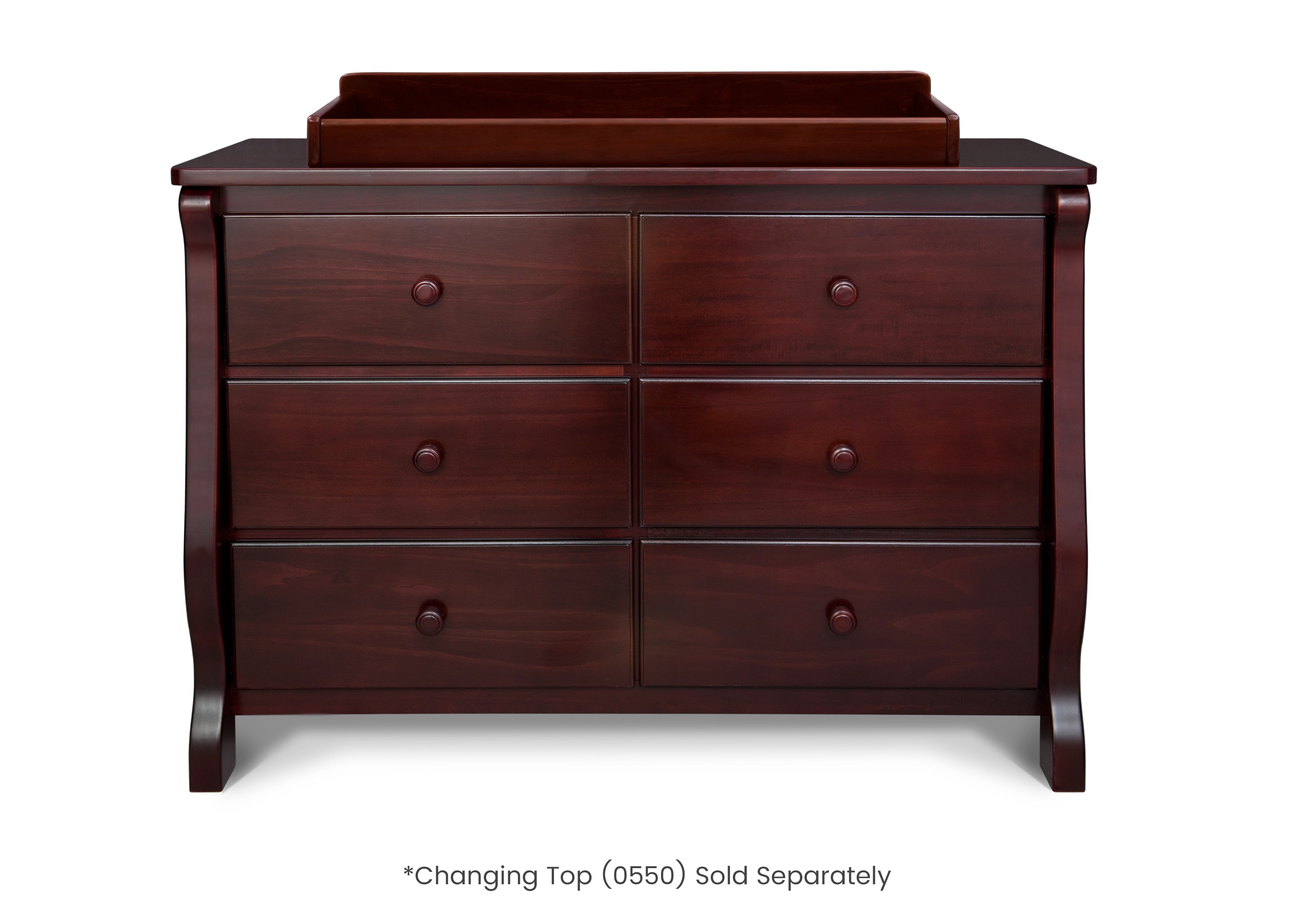 Elegant Canton Eclipse Dresser - Modern Wooden Bedroom Dresser with 6 Drawers, Vintage Style Storage for Bedroom, Living Room, and Office Organization