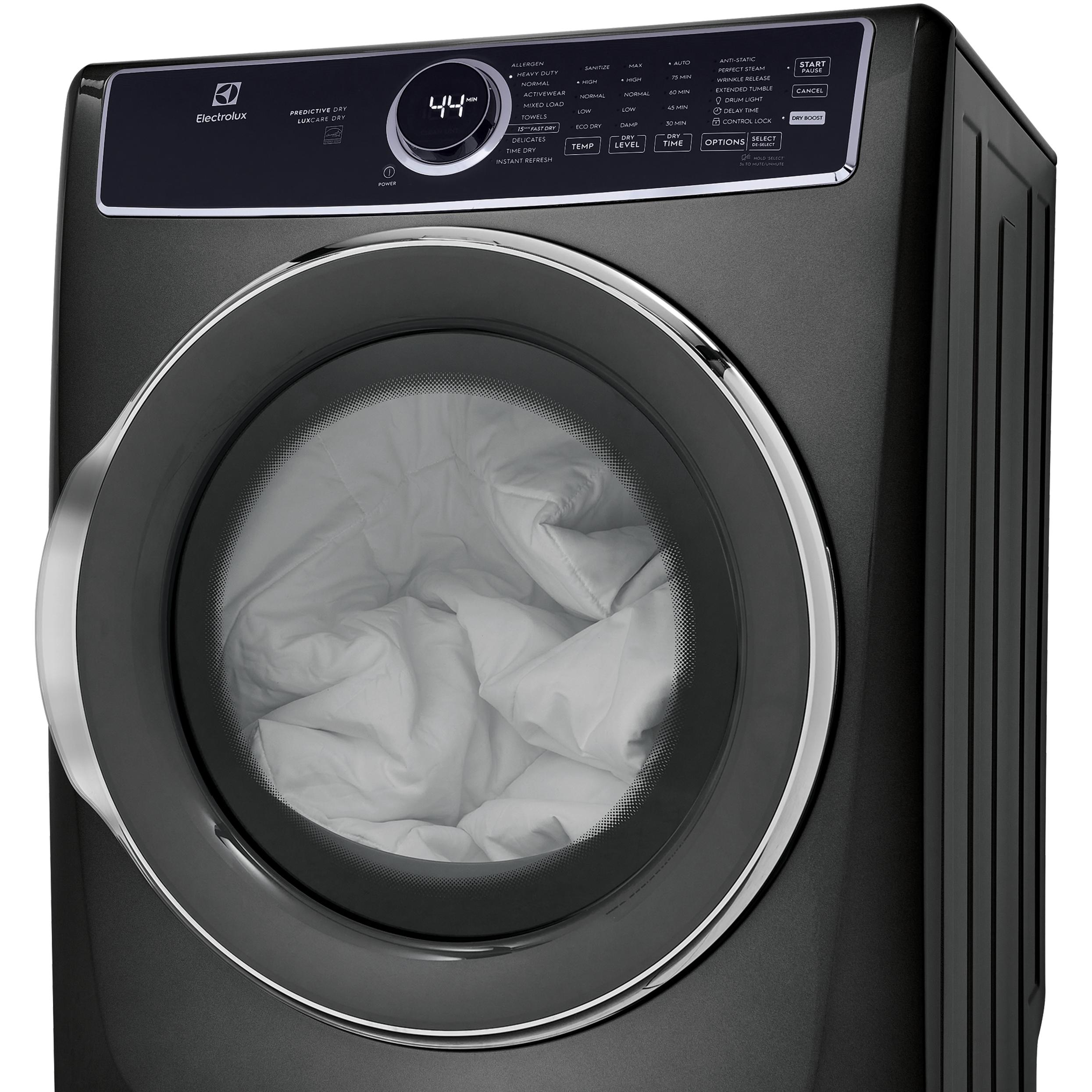 8.0 cu.ft Electrolux Gas Dryer with 10 Drying Programs ELFG7537AT - Perfect for Large Laundry Loads & Quick Drying at Home
