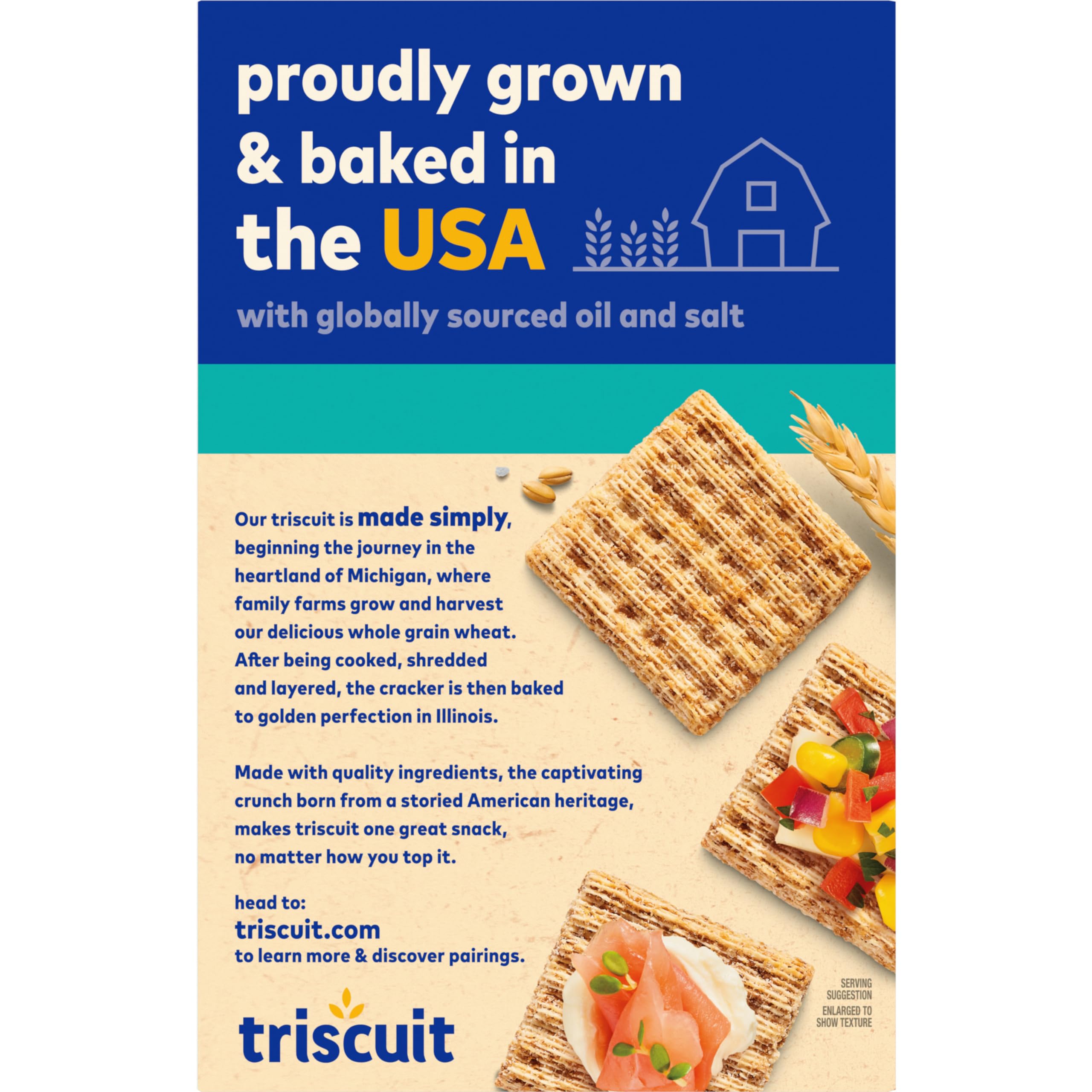 Triscuit Reduced Fat Whole Grain Wheat Crackers - Vegan, Gluten-Free Healthy Snacks for Lunch, Office & On-The-Go - Bulk Pack of 6 (7.5 oz Boxes) - Perfect for Parties, School & Work Snacking