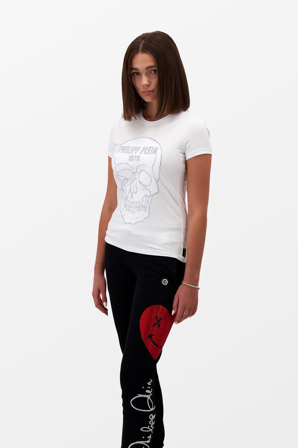 Philipp Plein Skull Print Round Neck Short Sleeve T-Shirt for Men - Casual Streetwear & Everyday Outfit