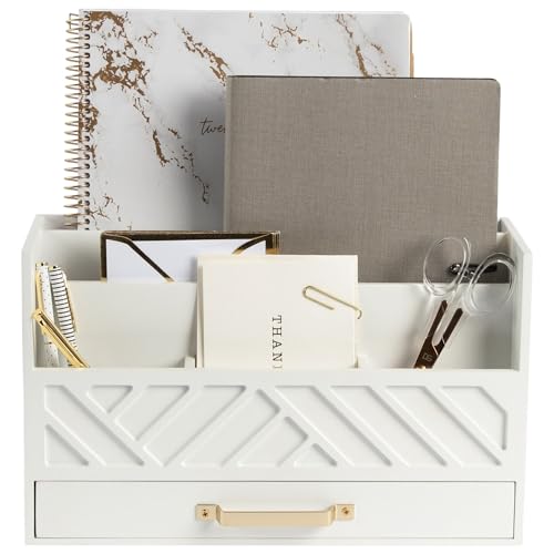 White with Gold Handle