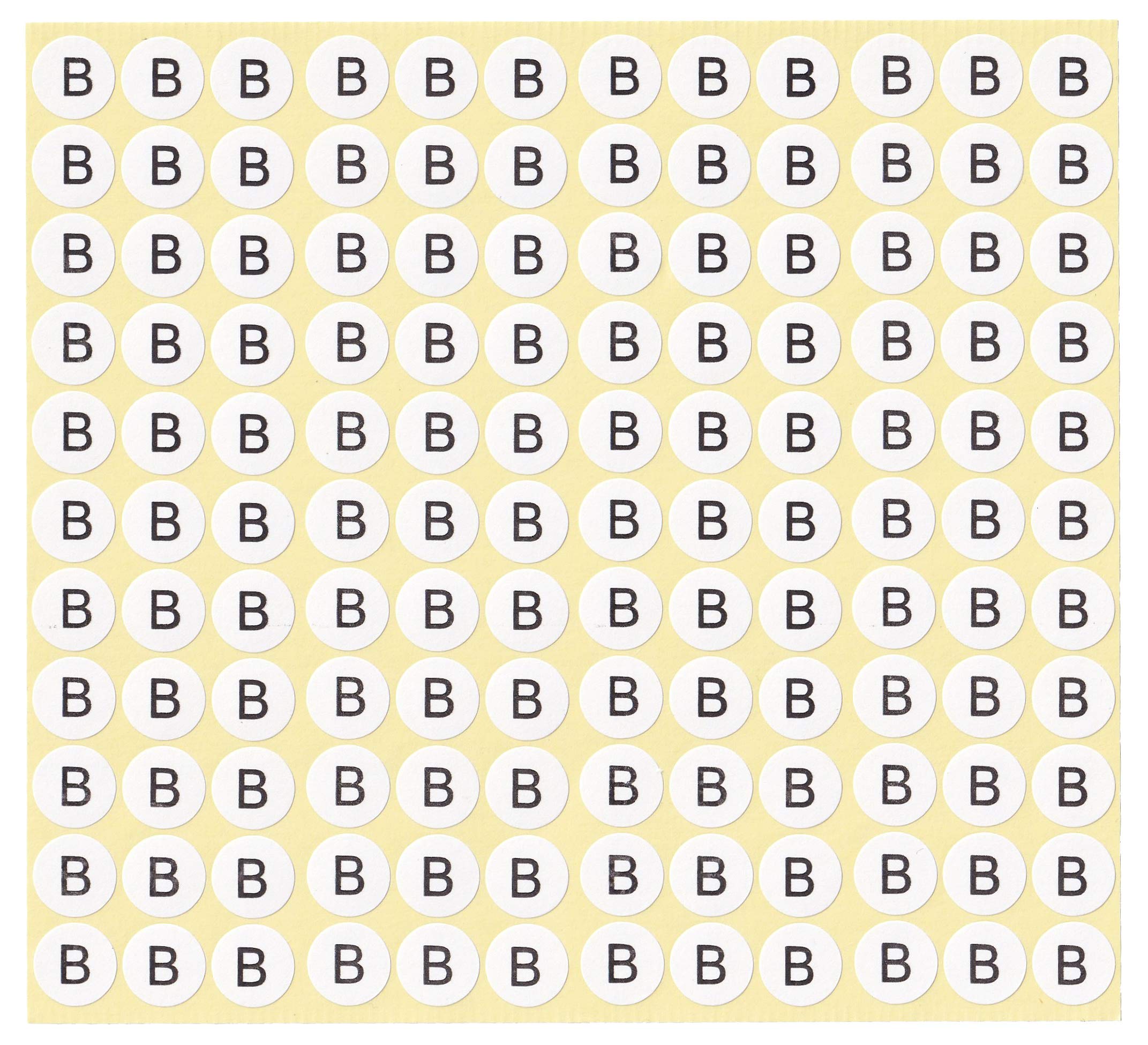 DealzEpic - Letter B Alphabet Stickers - Small Round Self-Adhesive Paper Labels (15 Sheets) - Perfect for Scrapbooking, DIY Crafts, and School Projects