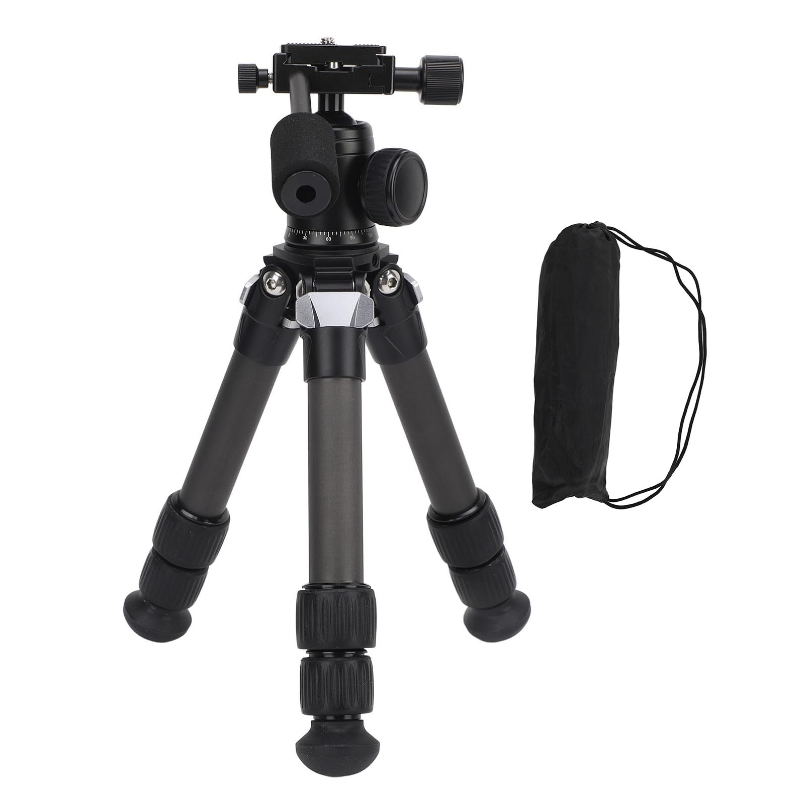 Carbon Fiber Tabletop Tripod with 360° Ball Head - Compact DSLR Camera Mini Tripod for Travel Photography, Vlogging & Live Streaming | Durable Portable Desktop Tripod Stand for Canon, Nikon, Sony Cameras