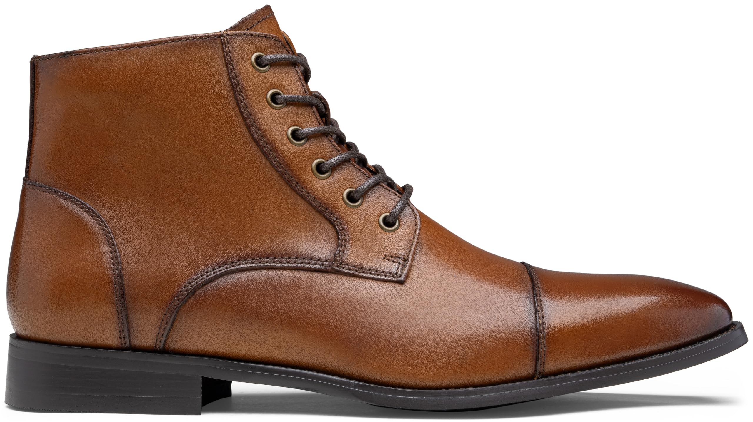 Jousen Men's Leather Dress Boots | Cap-Toe Fashion Boots for Men | Stylish & Comfortable Formal & Casual Wear | Perfect for Office, Parties & Outdoor Events