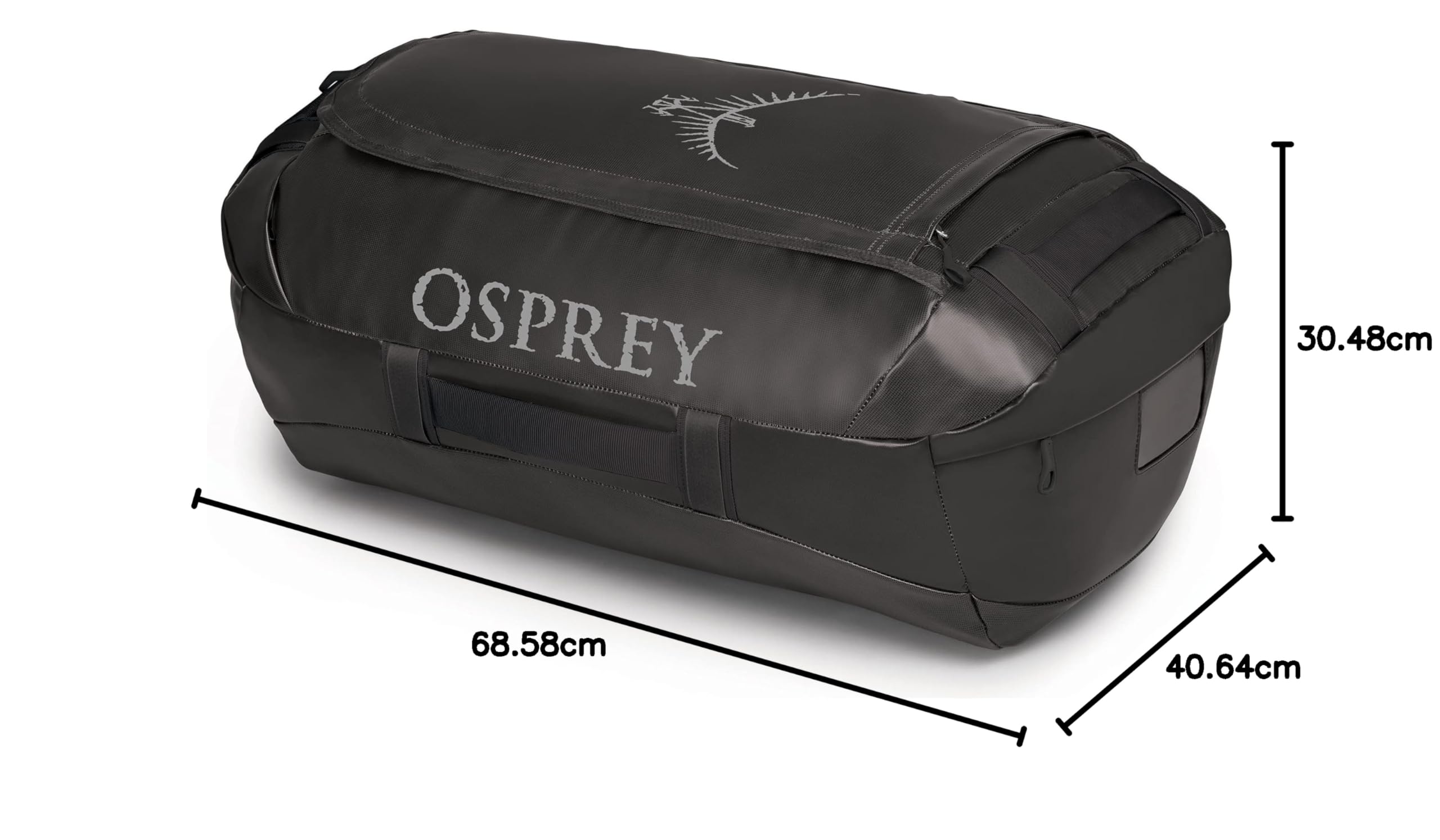 Osprey Unisex-Adult Transporter 65 Duffel Bag - Waterproof Travel Duffel for Camping, Hiking & Air Travel - Durable Luggage with Shoulder Straps & Carry Handles