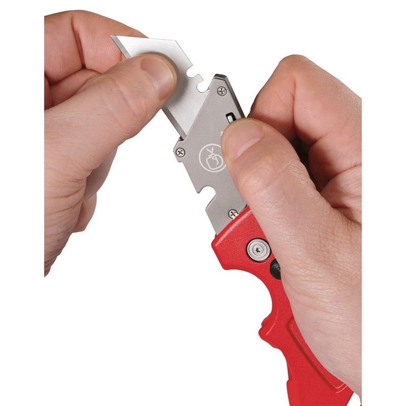 48 22 1901 FASTBACK Utility Knife - Heavy Duty Retractable Razor Knife with 5 Blades - Perfect for Construction, Crafting, and DIY Projects