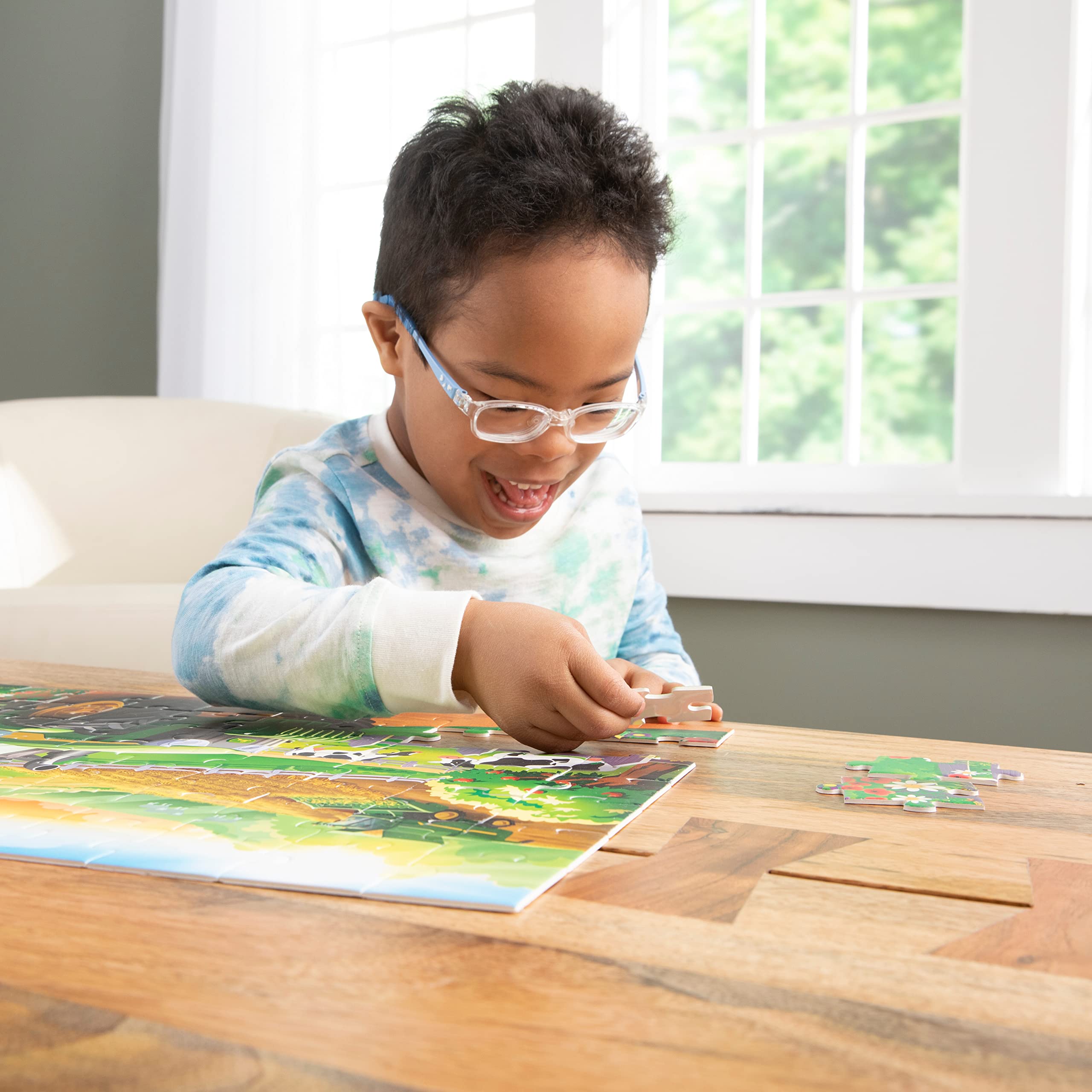 John Deere Farm Kids Puzzle - 70 Piece Large Durable Puzzle for Toddlers Ages 4+ | Early Learning Educational Toy for Preschool Development | Perfect for Farm-Themed Playtime & Classroom Activities