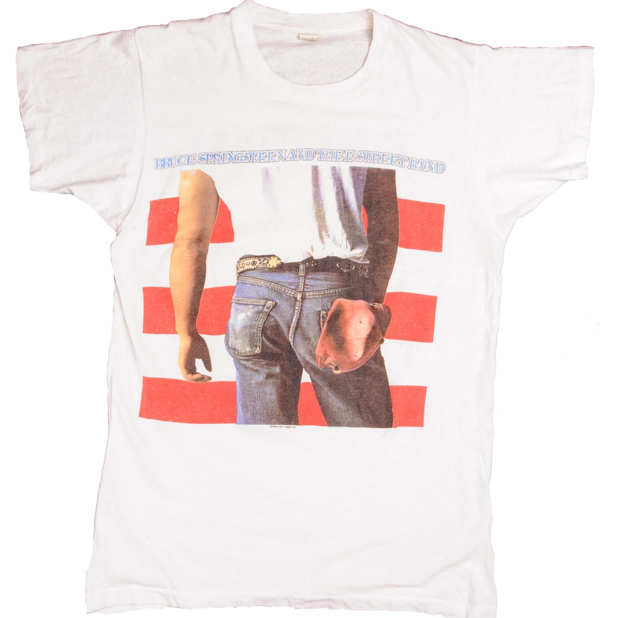 Vintage Bruce Springsteen Born in the USA World Tour 1980s Graphic T-Shirt - Small Size - Made in USA - Retro Music Band Tee for Concerts & Casual Wear