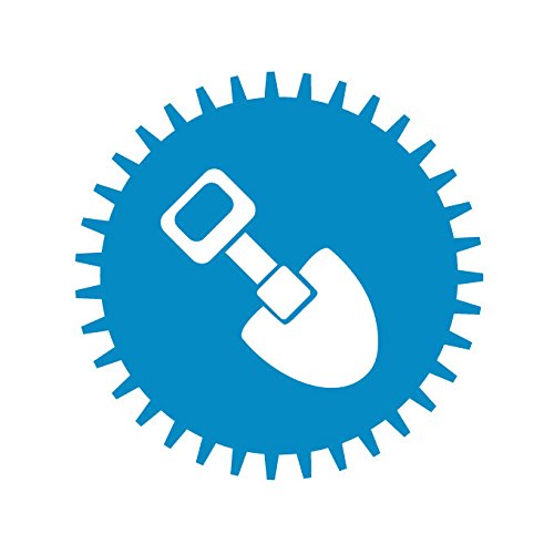 Mini Shovel Vinyl Graphic Sticker - Large Size - Blue Color - Perfect for Laptops, Water Bottles, and Car Decals