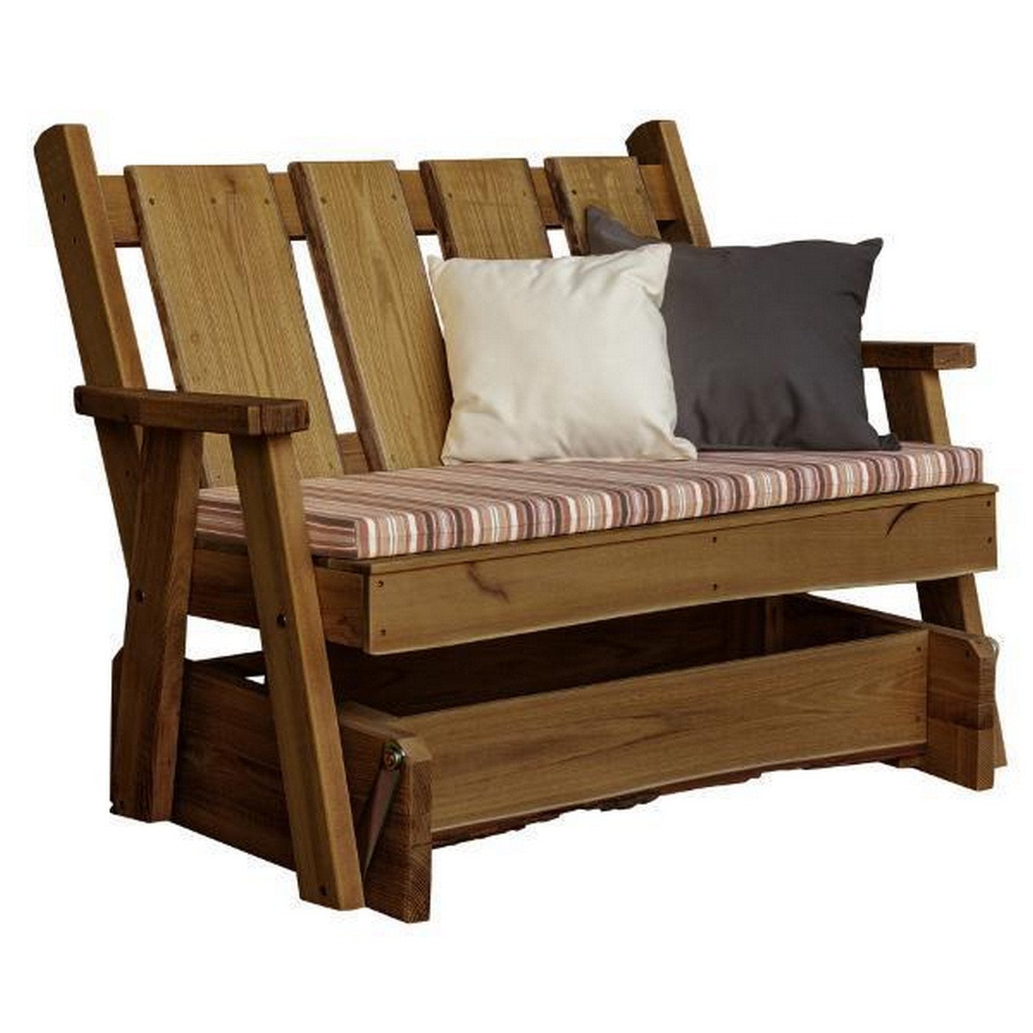 Timberland Garden Bench by A&L Furniture - Outdoor Wooden Bench for Patio, Garden, and Backyard - Durable & Weather-Resistant for Year-Round Use