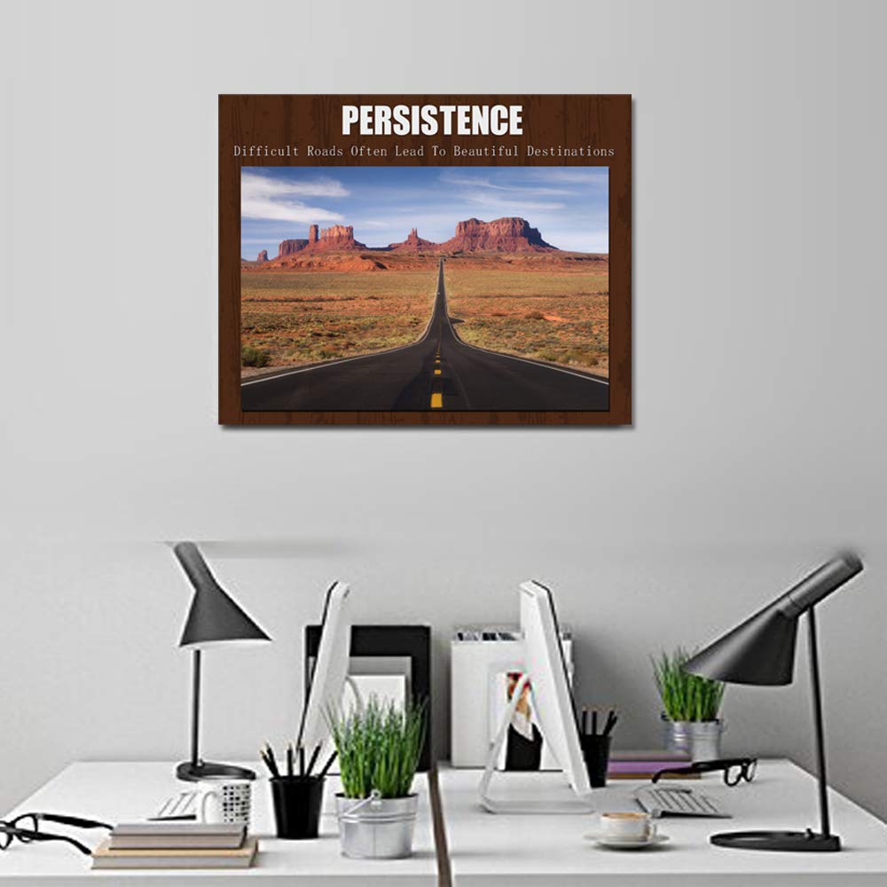 Success Quote Canvas Wall Art - Motivational Poster for Home & Office