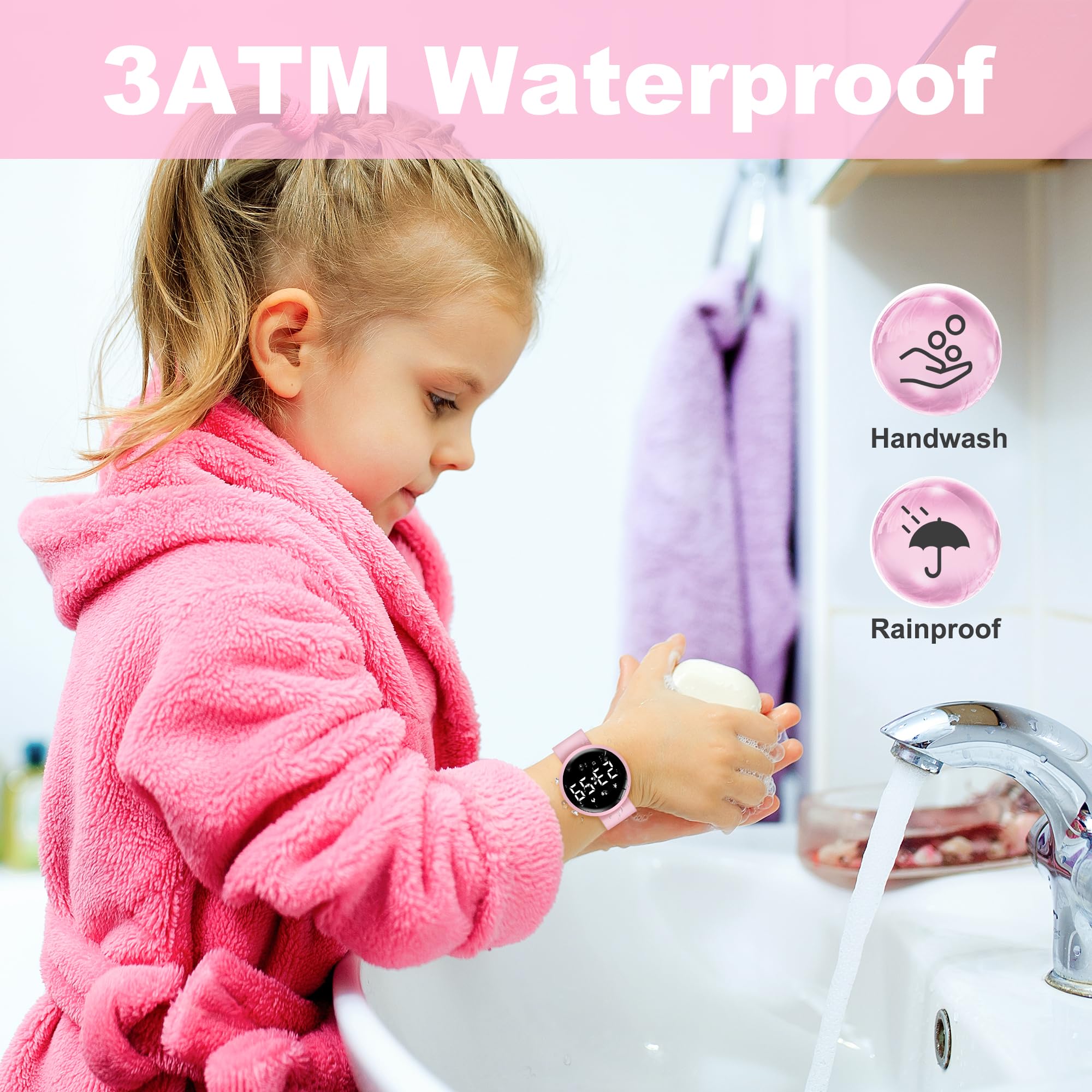 Kids Fitness Tracker Watch - Step Counter, Waterproof & Alarm for Sports & Play