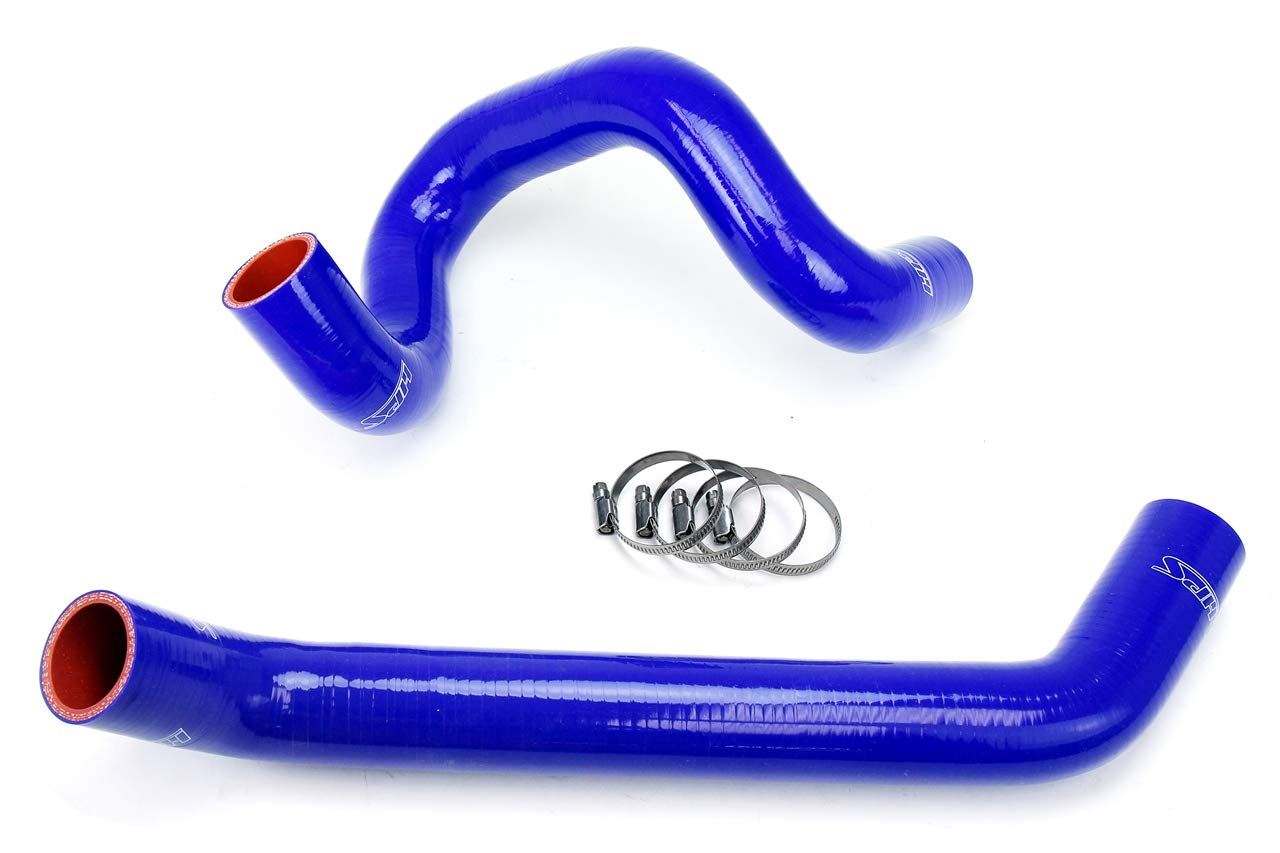 HPS (57-1220R-BLUE) High-Performance Silicone Radiator Hose Kit - Compatible with Jeep Wrangler JK (2007-2018) - Blue - Perfect for Off-Roading & Engine Cooling Upgrades