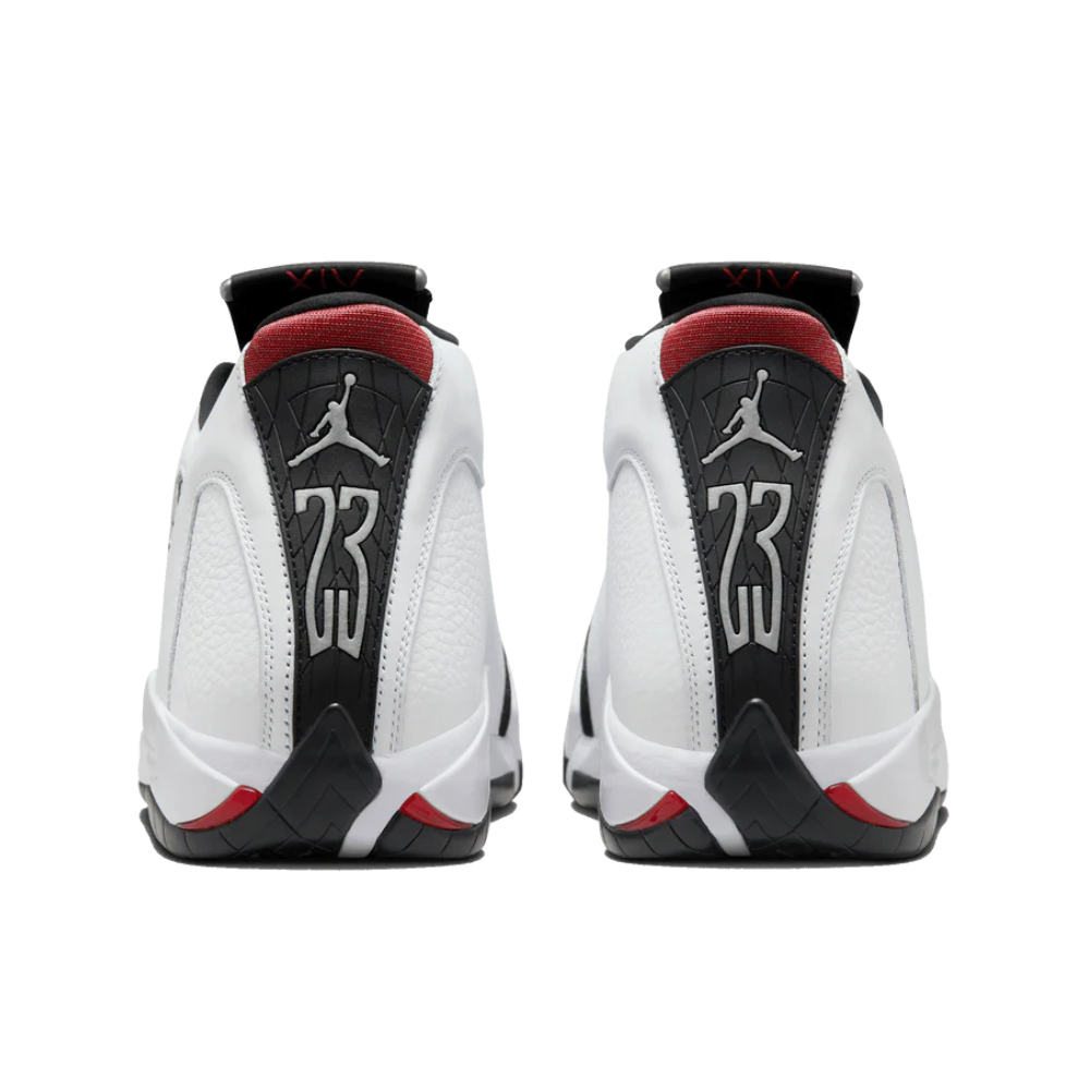 Air Jordan 14 Retro Black Toe Men's Basketball Shoes (2014) - White/Black/Varsity Red/Metallic Silver - High Top Sneakers for Basketball & Streetwear Fashion