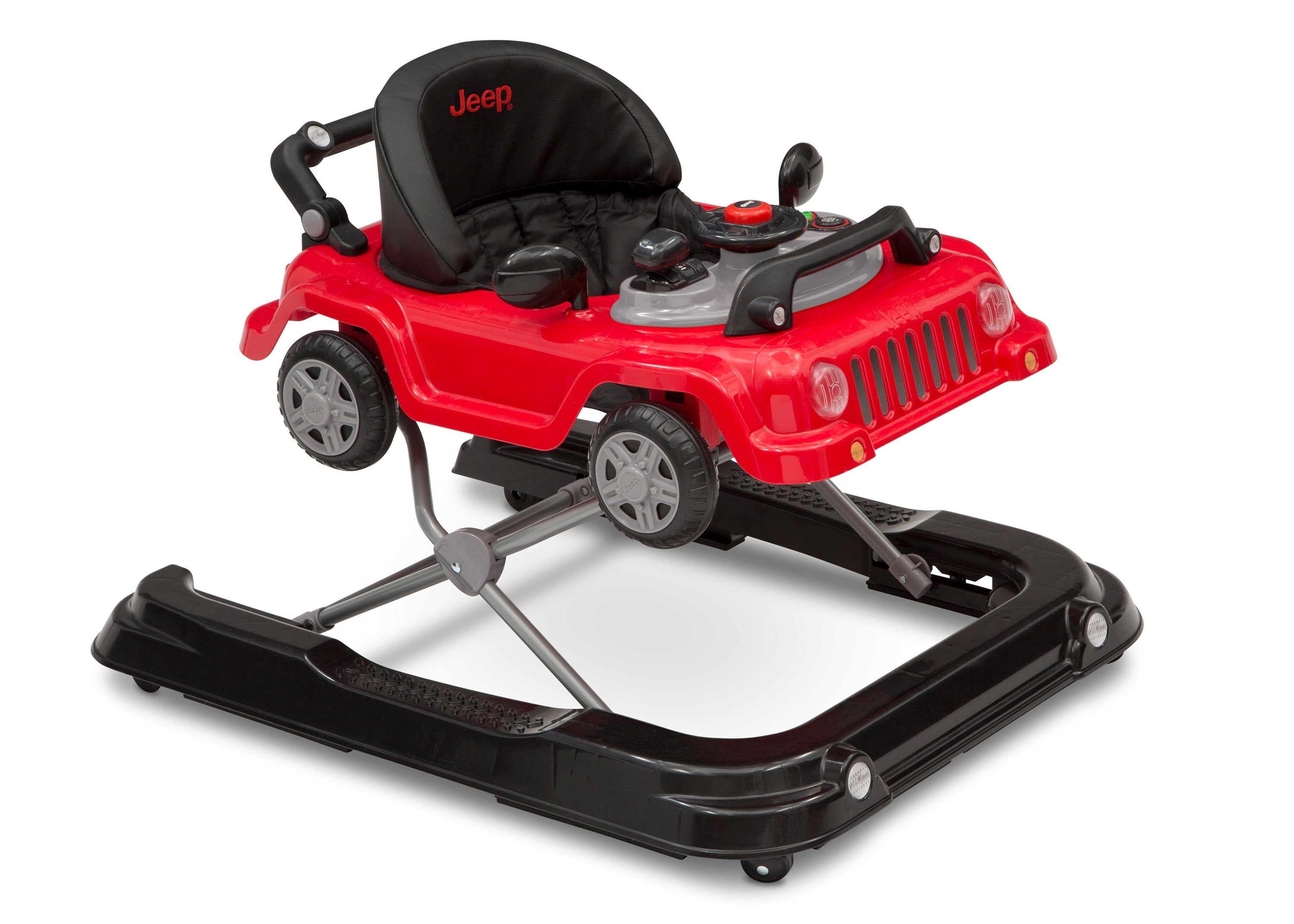 Jeep® Classic Wrangler 3-in-1 Adjustable Baby Walker - Convertible Infant to Toddler Push Toy for Learning to Walk - Perfect for Indoor Play & Outdoor Adventures