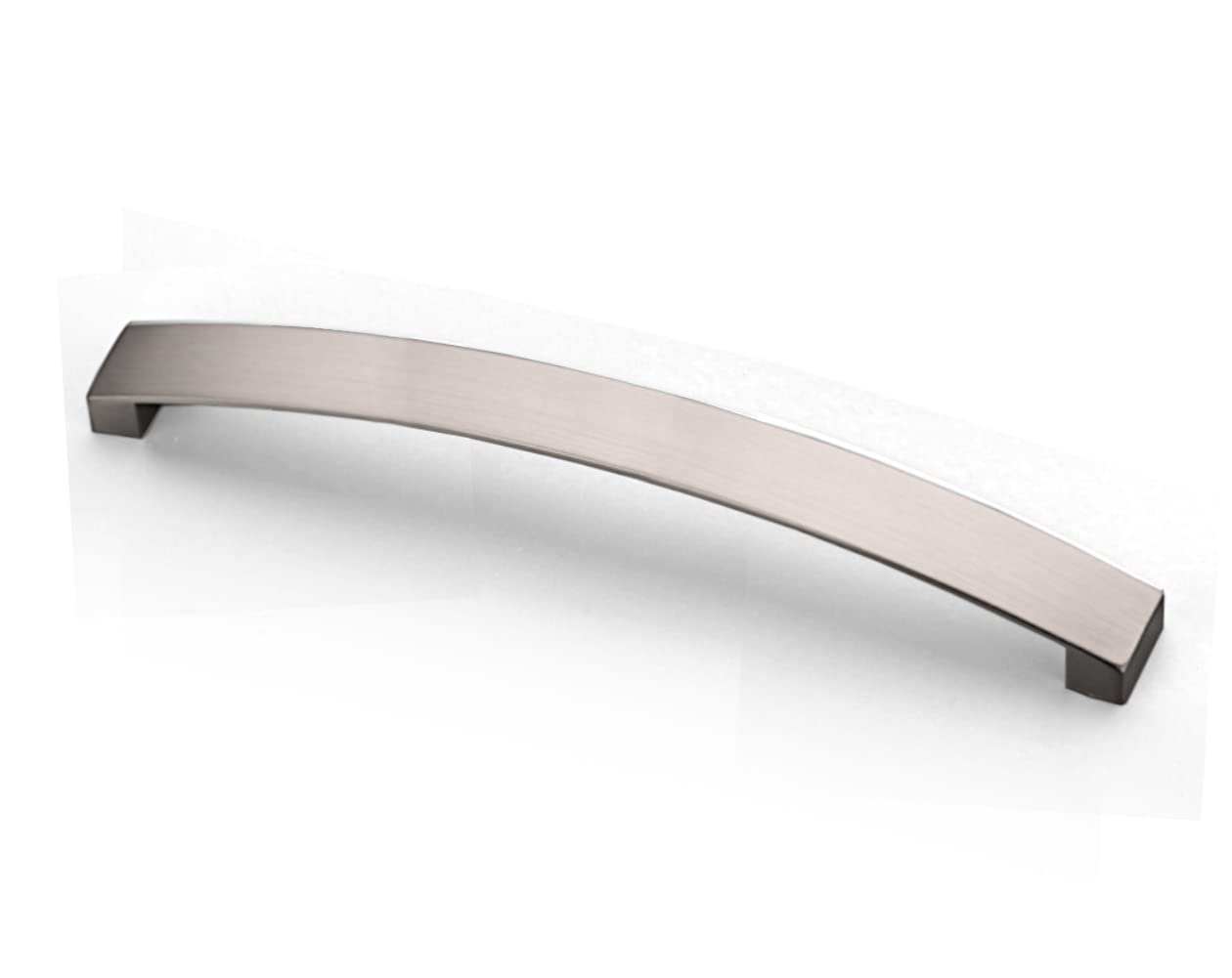 5-Pack ANGSTROM Brushed Nickel Curved Arch Cabinet Pulls - 7.5 Inch Zinc Handle Bar for Kitchen, Bathroom & Furniture Drawers