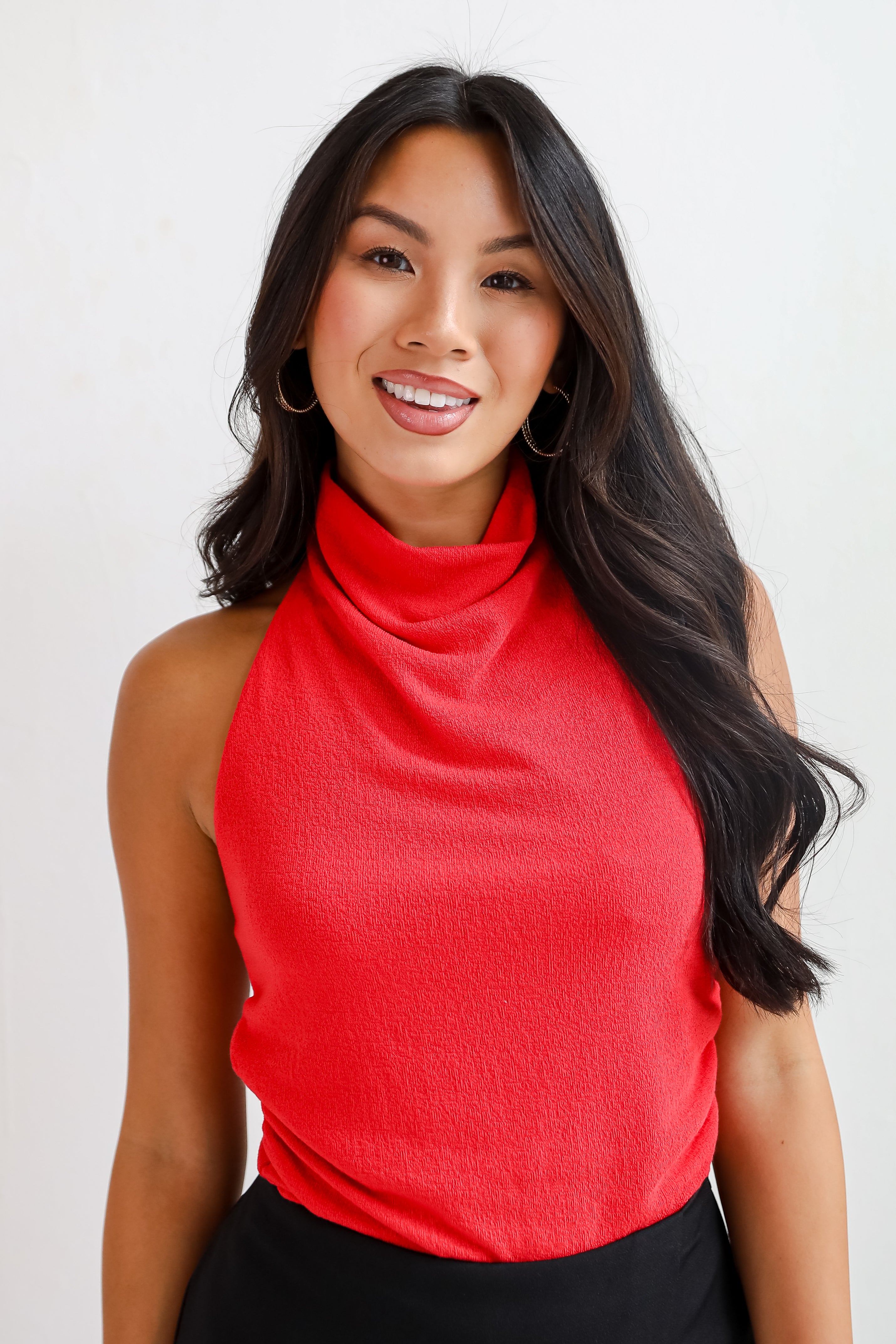 Composed Moment Terry Cloth Halter Top - Soft & Comfortable Women's Summer Beachwear | Perfect for Pool Parties, Vacations & Casual Outings