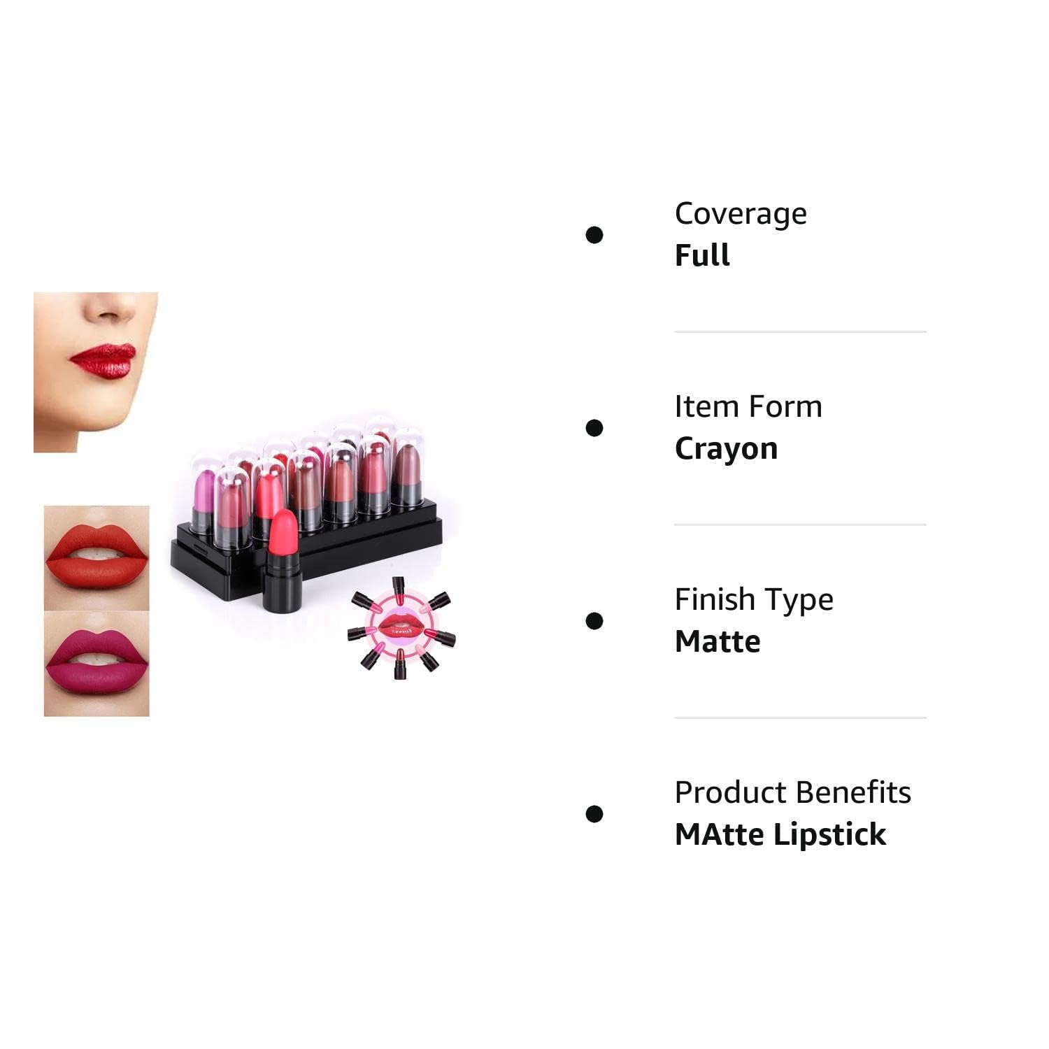 12-Piece Mini Matte Lipstick Set - Long Lasting, Travel Friendly, Trendy Colors | Perfect for Everyday Wear, Parties & Gifts