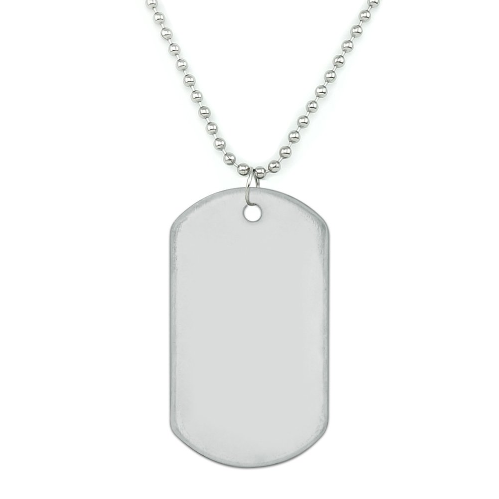 Black Cat Staring at Betta Fish Bowl Military Dog Tag Pendant Necklace with Chain - Unique Gothic Jewelry for Women & Men - Perfect for Halloween, Cosplay, and Alternative Fashion Lovers
