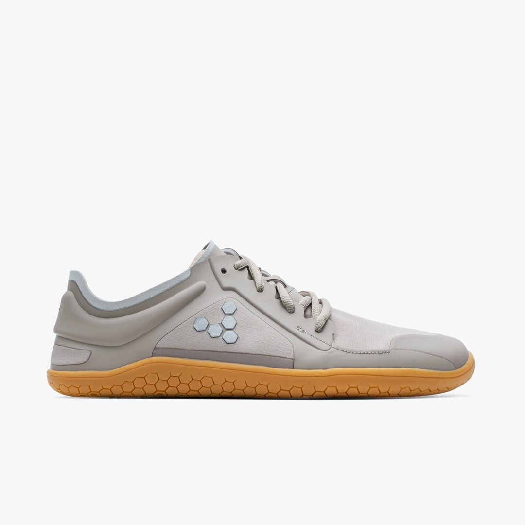 Vivobarefoot Men's Primus Lite IV All Weather Barefoot Shoes - Lightweight & Water-Resistant for Running, Hiking & Everyday Wear - Feather Grey