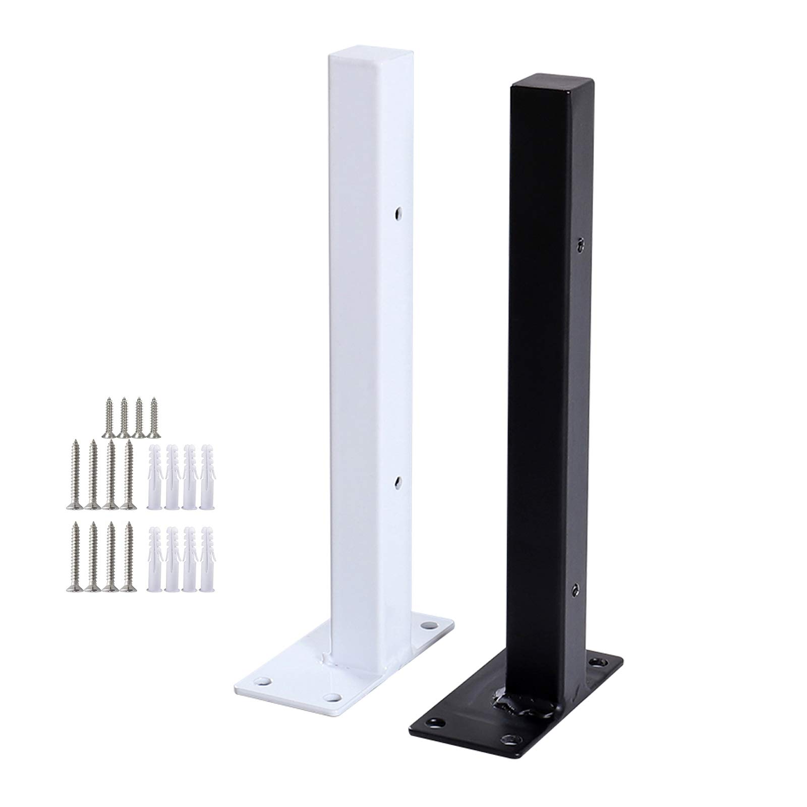 Heavy Duty Cast Iron Wall Shelf Brackets - 1 Pair Industrial Strength Corner Scaffold Support Brackets for Floating Shelves, Microwave Mounting & More - 50kg Weight Capacity - Perfect for Kitchen, Garage, Workshop & Home Organization