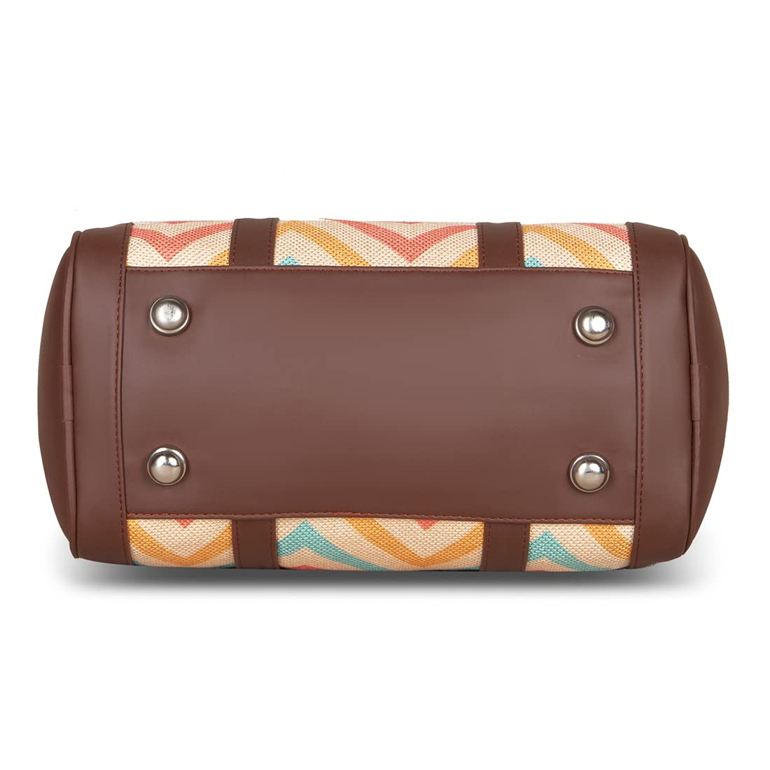 ZOUK Women's Vegan Leather Handbag - Printed Designer Purse with Double Handles & Detachable Crossbody Strap | Stylish Everyday Tote for Work, Shopping & Travel