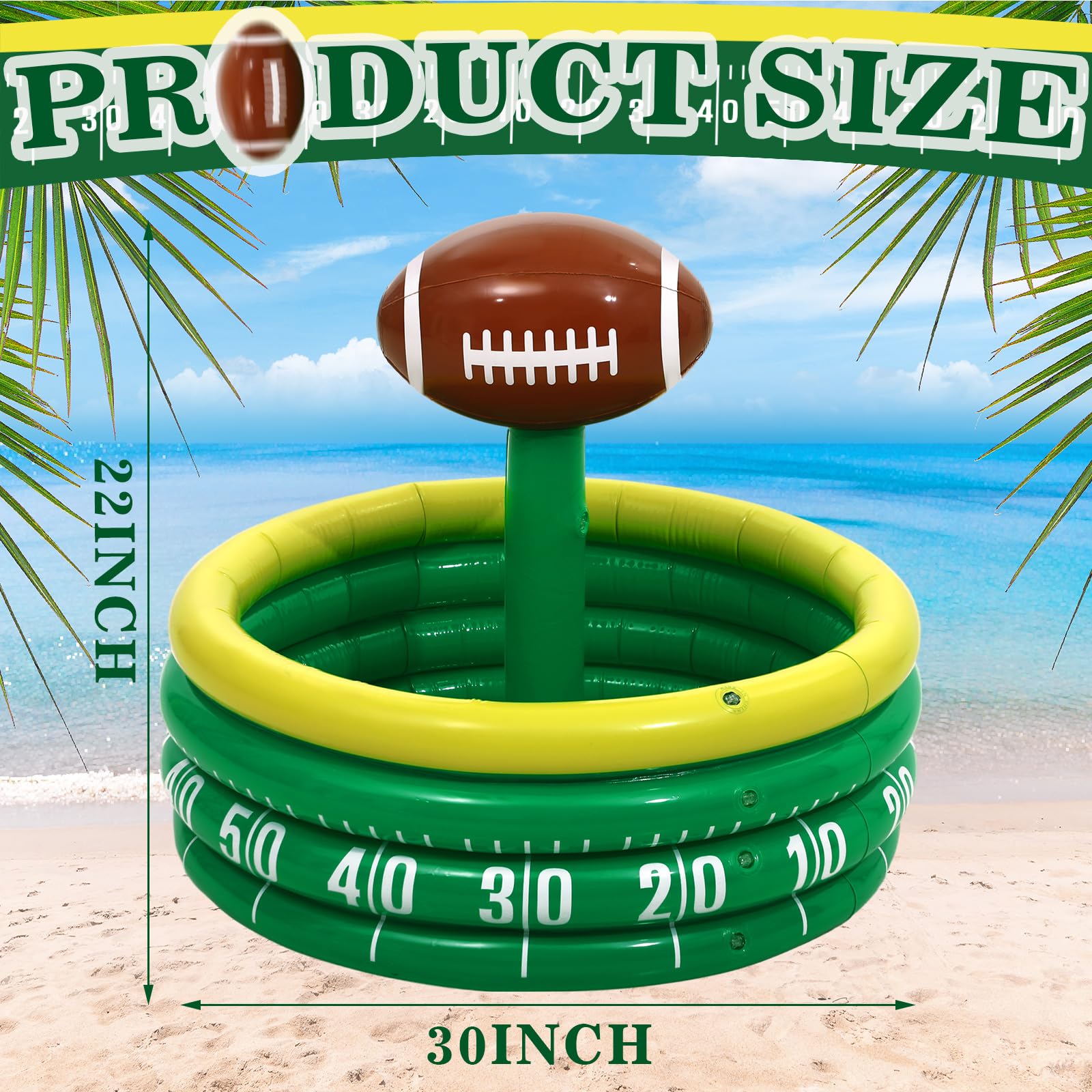 Bencailor Inflatable Cooler for Drinks - Portable Football, Rugby, Basketball, Baseball Party Supply - Perfect for Sports Field Events, Tailgating, and Outdoor Gatherings