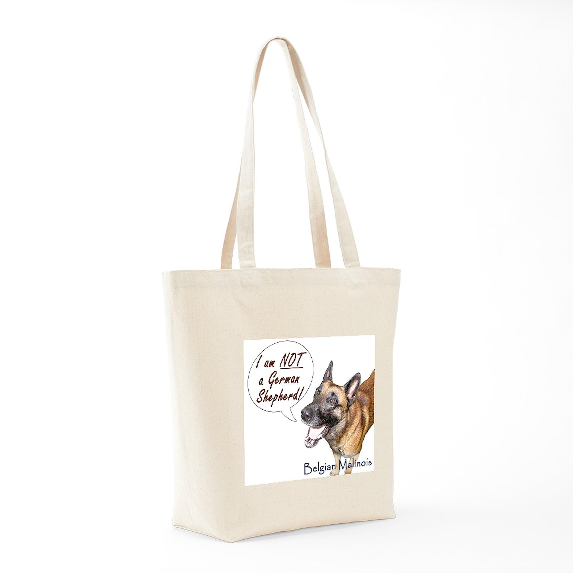 I'm Not A German Shepherd! Natural Canvas Tote Bag - Eco-Friendly Reusable Shopping Bag for Groceries, Beach & Daily Use