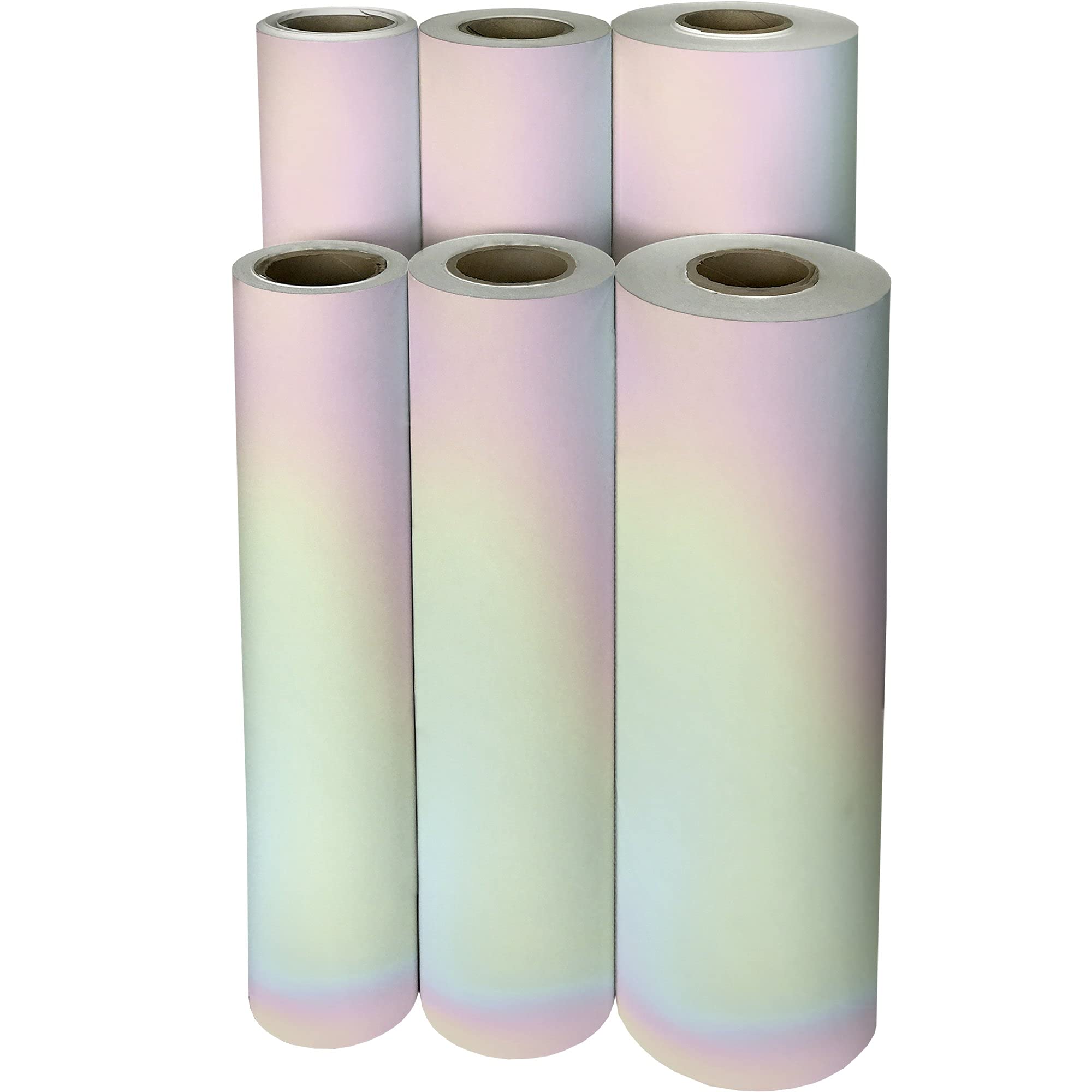 Jillson Roberts Bulk Solid Iridescent White Gift Wrapping Paper - 833 Feet x 30 Inches (Full Ream) for Christmas, Birthday, Wedding & Party Gift Wrapping