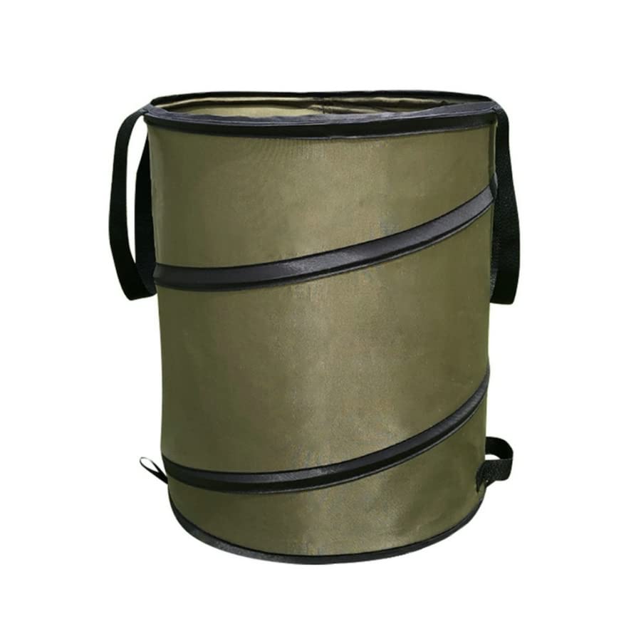 Collapsible Trash Bag - Portable Pop-Up Garbage Can for Garden, Camping & Outdoor Use - Foldable Leaf & Grass Collection Bin (34cm x 40cm) - Ideal for Yard Waste, Picnics & Home Organization