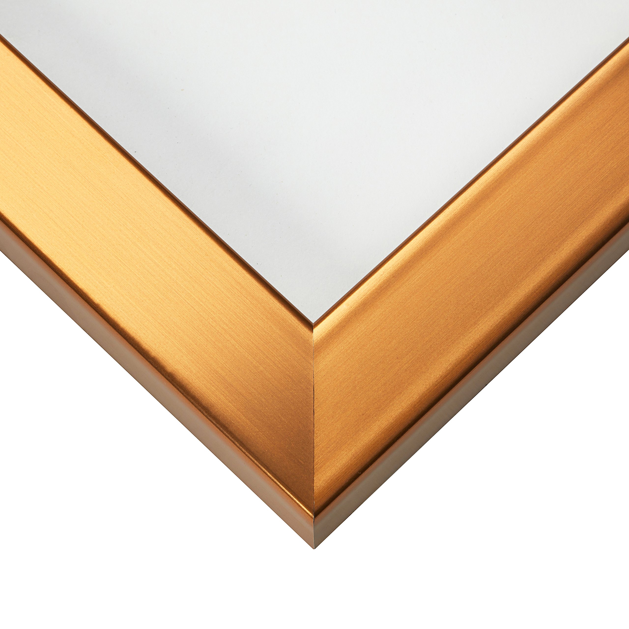 Craig Frames Bauhaus 125 - 19x25 Inch Stainless Brass Picture Frame for Home & Office Decor