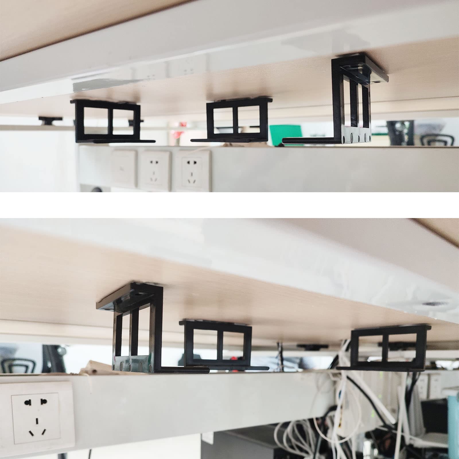 PIAOLGYI Under Desk Laptop Mount Holder with Screws - Universal Bracket for PS4, Cable Box, MacBook, Laptops Up to 1.9